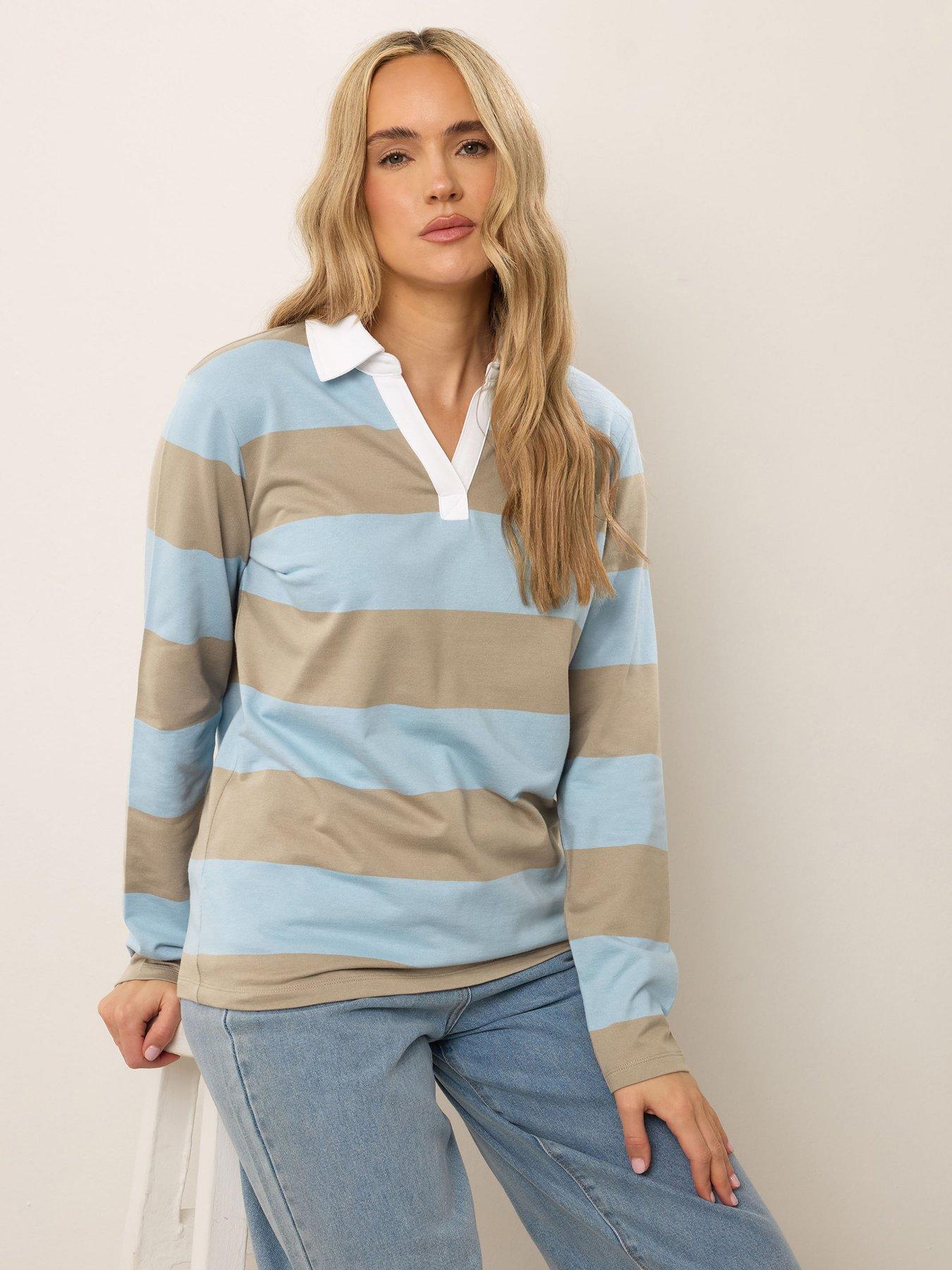 long-tall-sally-stripe-rugby-sweatshirt-blueoutfit