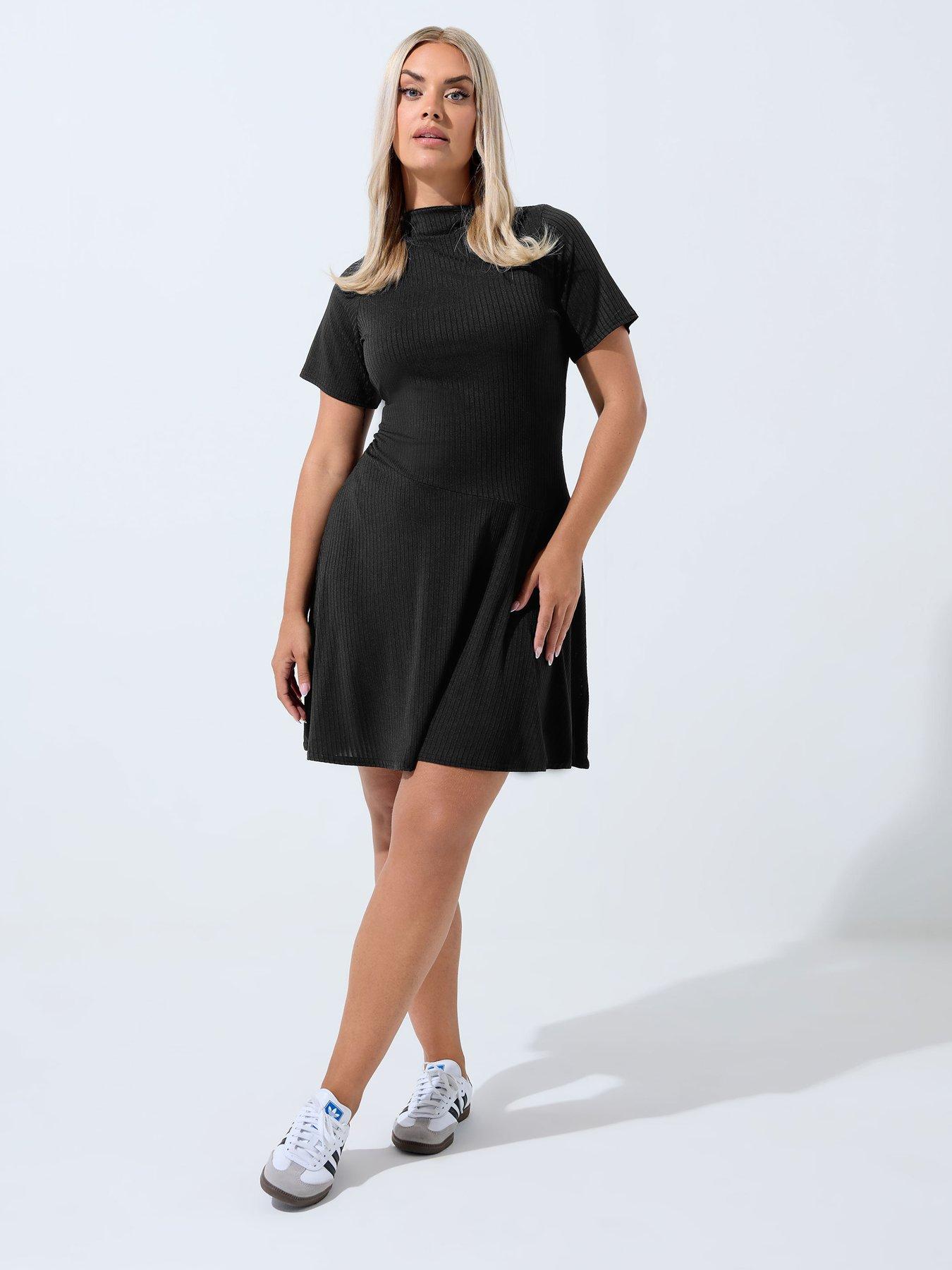 Yours Curve Mini Swing Dress - Black