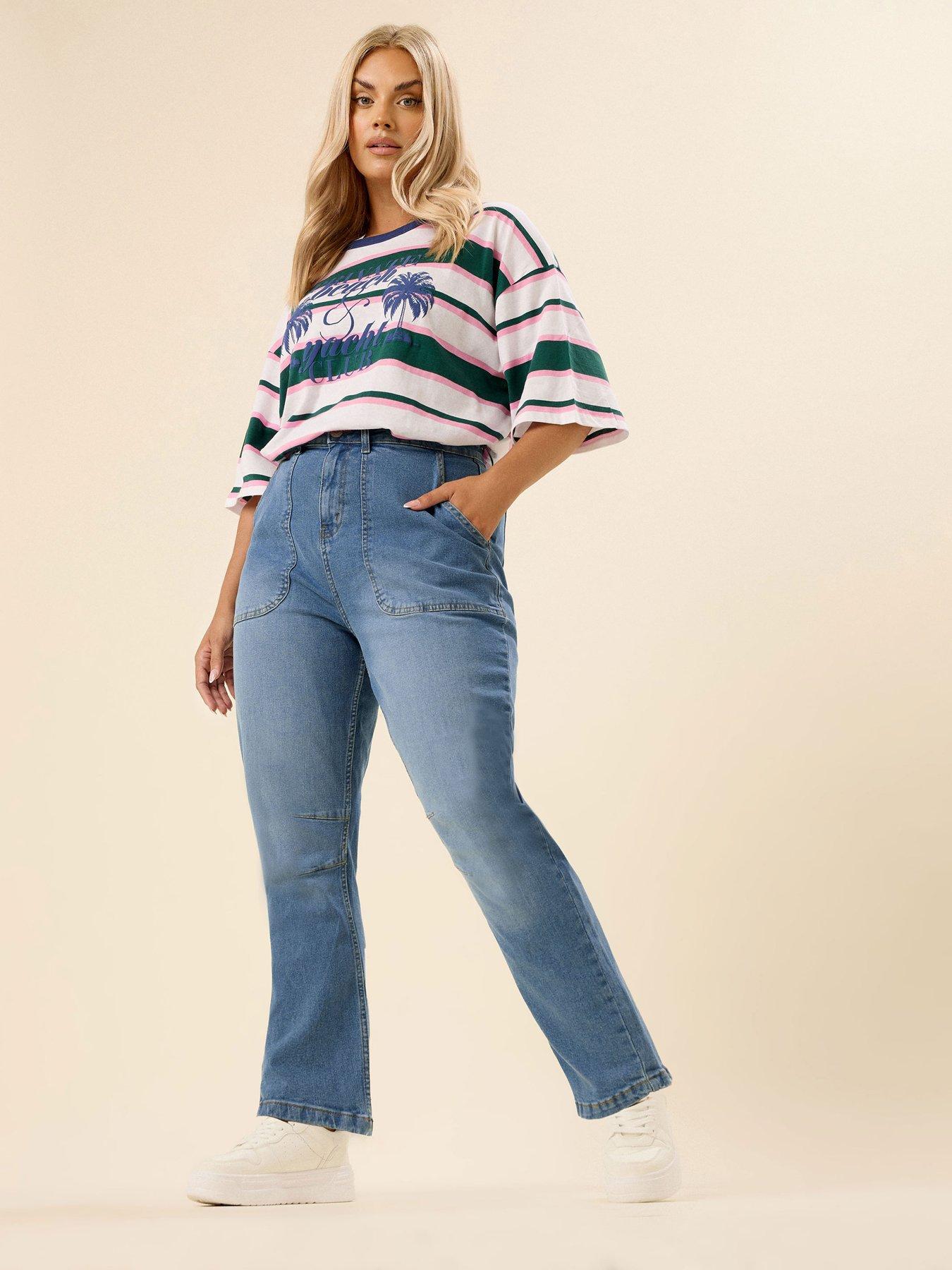 Yours Curve Barrel Jogger Jean - Blue