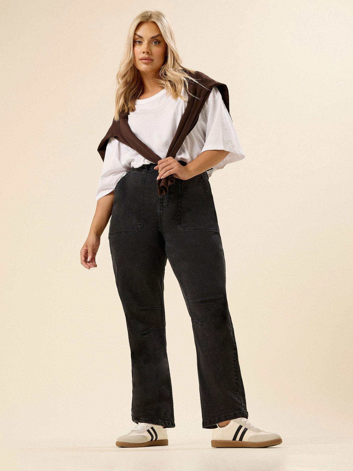 Yours Curve Barrel Jogger Jean - Black