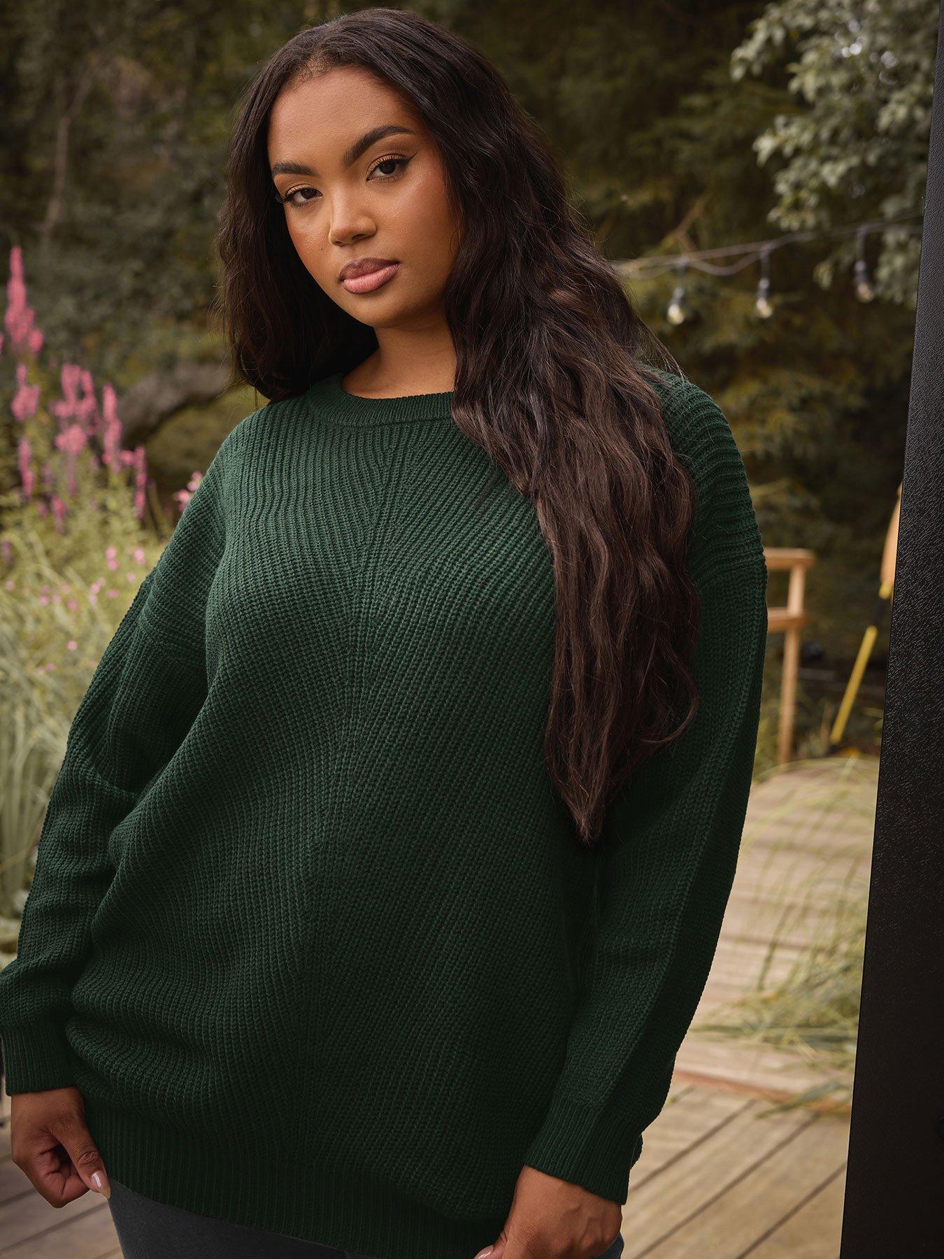 yours-curve-essential-jumper-green