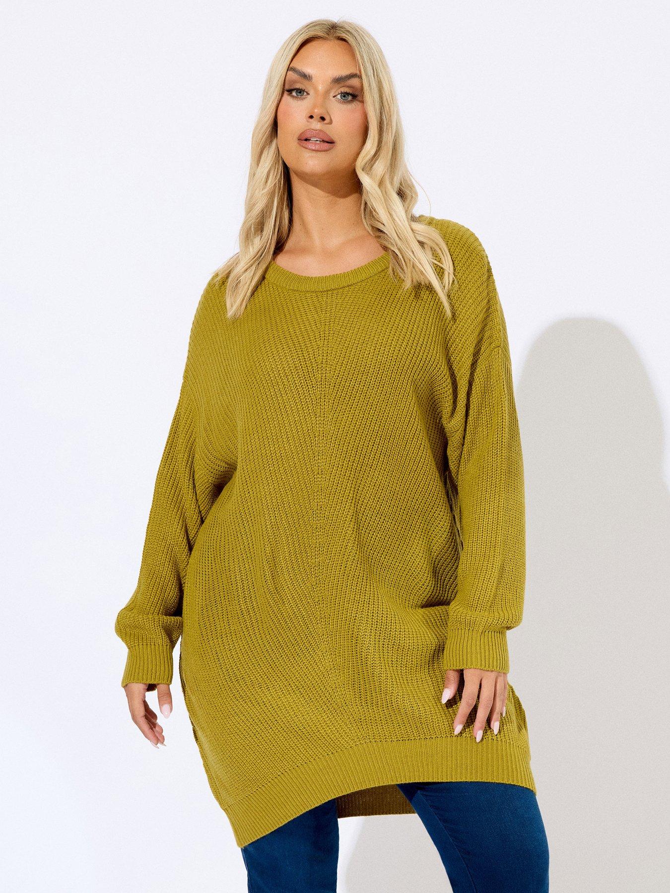 Yours Curve Essential Jumper - Green