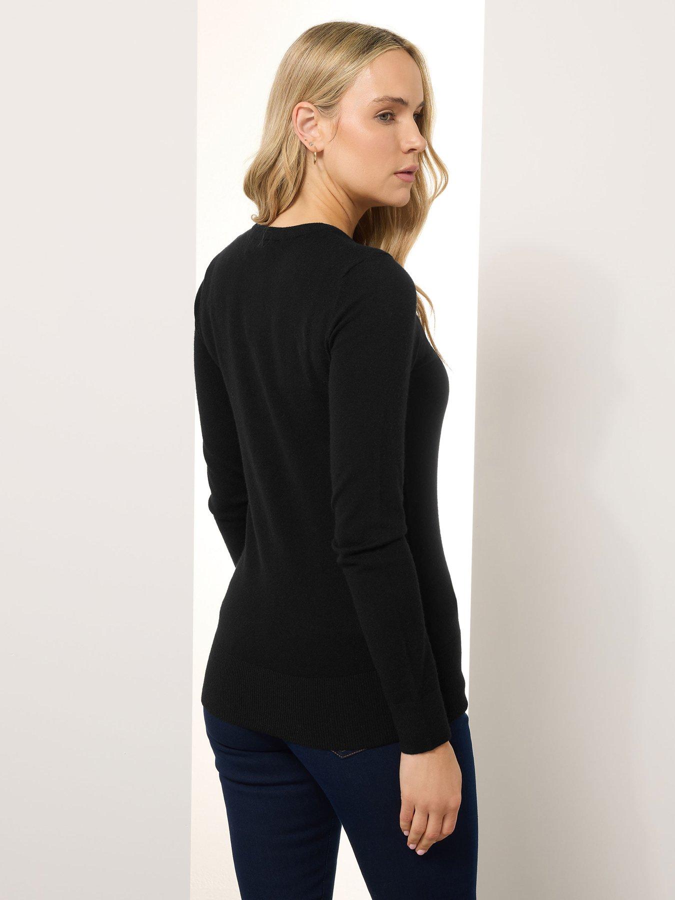 long-tall-sally-tall-crew-neck-cardigan-blackstillFront