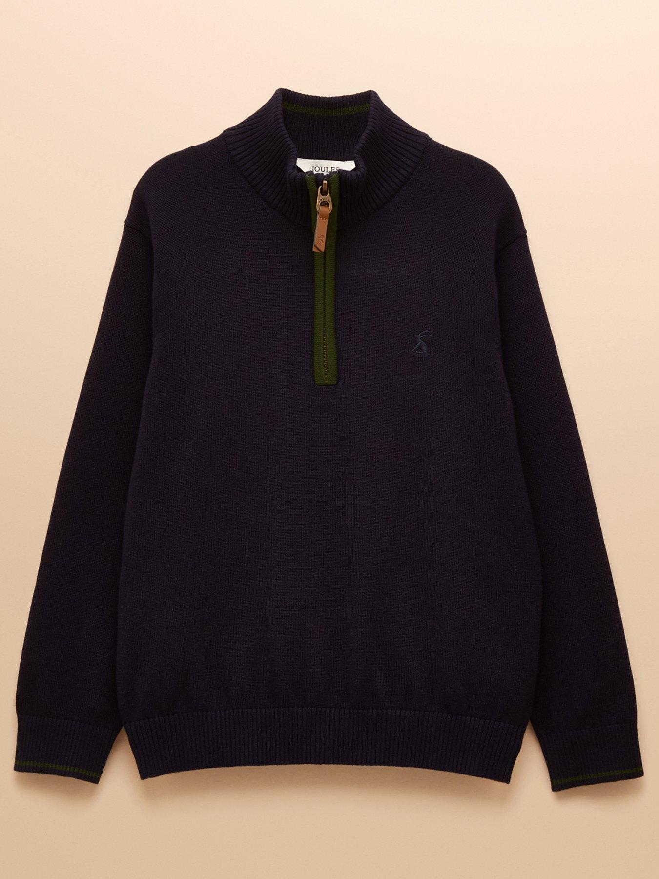 joules-boys-hillside-14-zip-knitted-jumper-navy