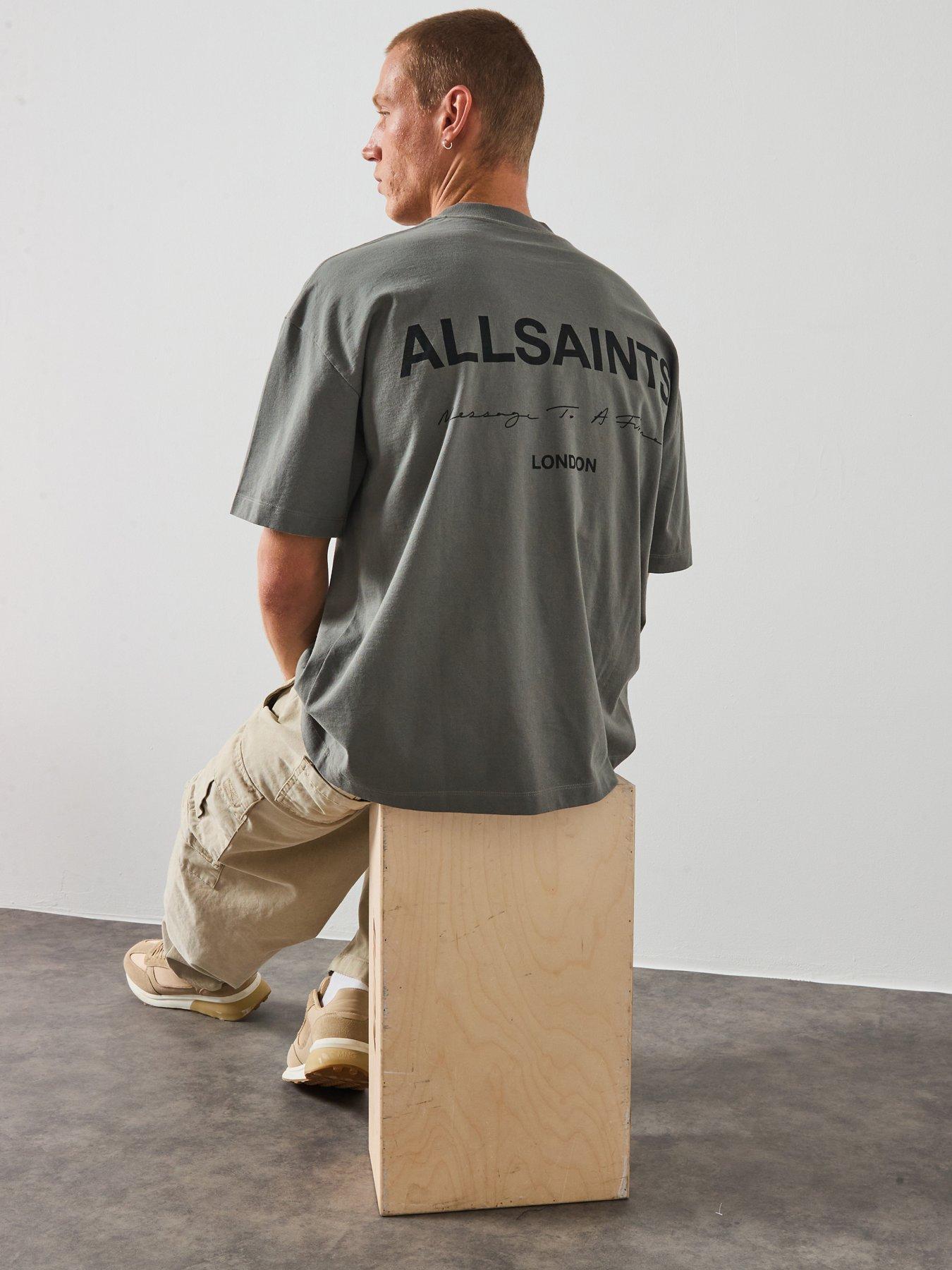 Image 1 of 6 of AllSaints All Saints Future Short Sleeve Crew Neck T-Shirt - Khaki