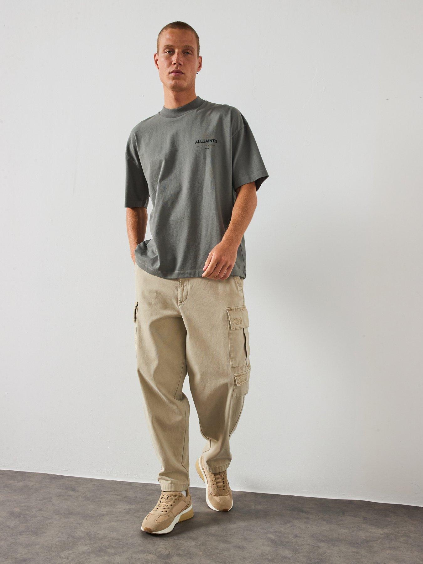 Image 3 of 6 of AllSaints All Saints Future Short Sleeve Crew Neck T-Shirt - Khaki