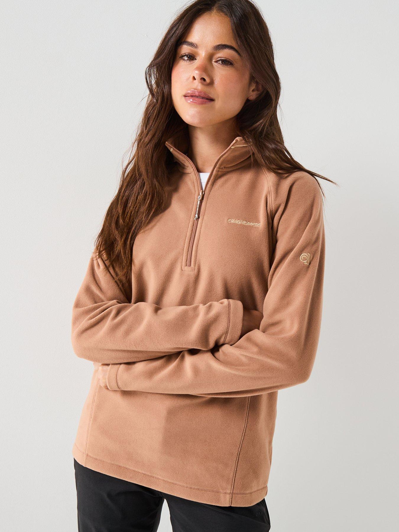 craghoppers-womens-miska-half-zip-fleece-brownfront