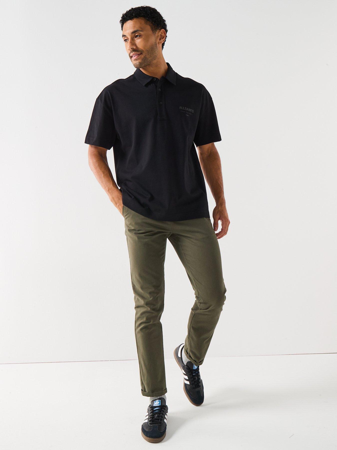Image 3 of 6 of AllSaints All Saints Xander Short Sleeve Polo Shirt - Black