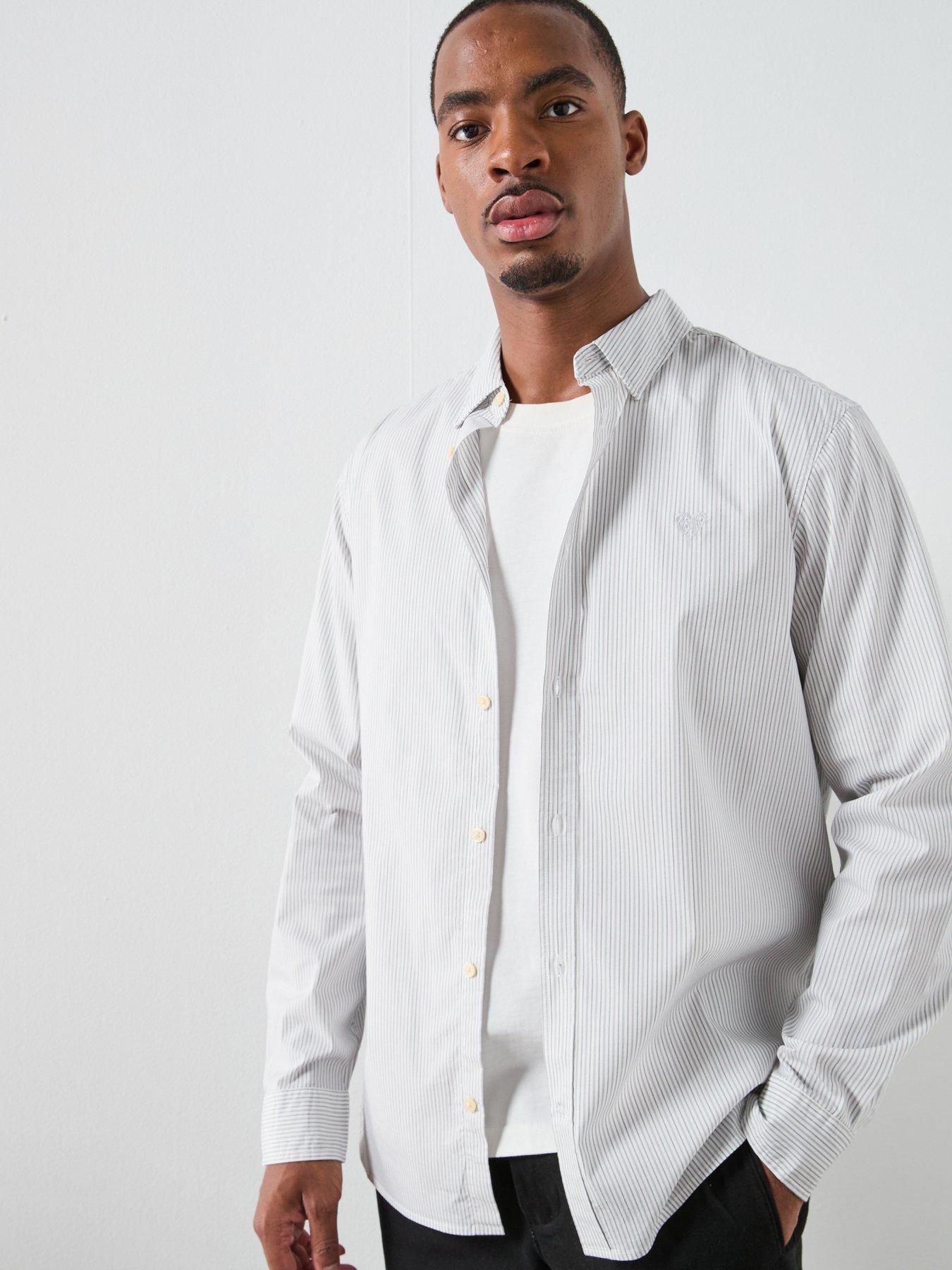 AllSaints All Saints Nolan Long Sleeve Casual Shirt - White