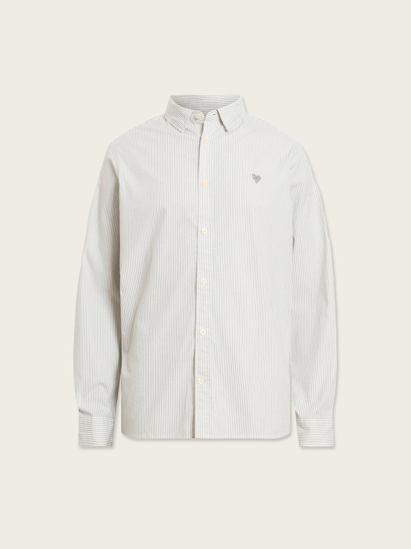 Image 6 of 6 of AllSaints All Saints Nolan Long Sleeve Casual Shirt - White