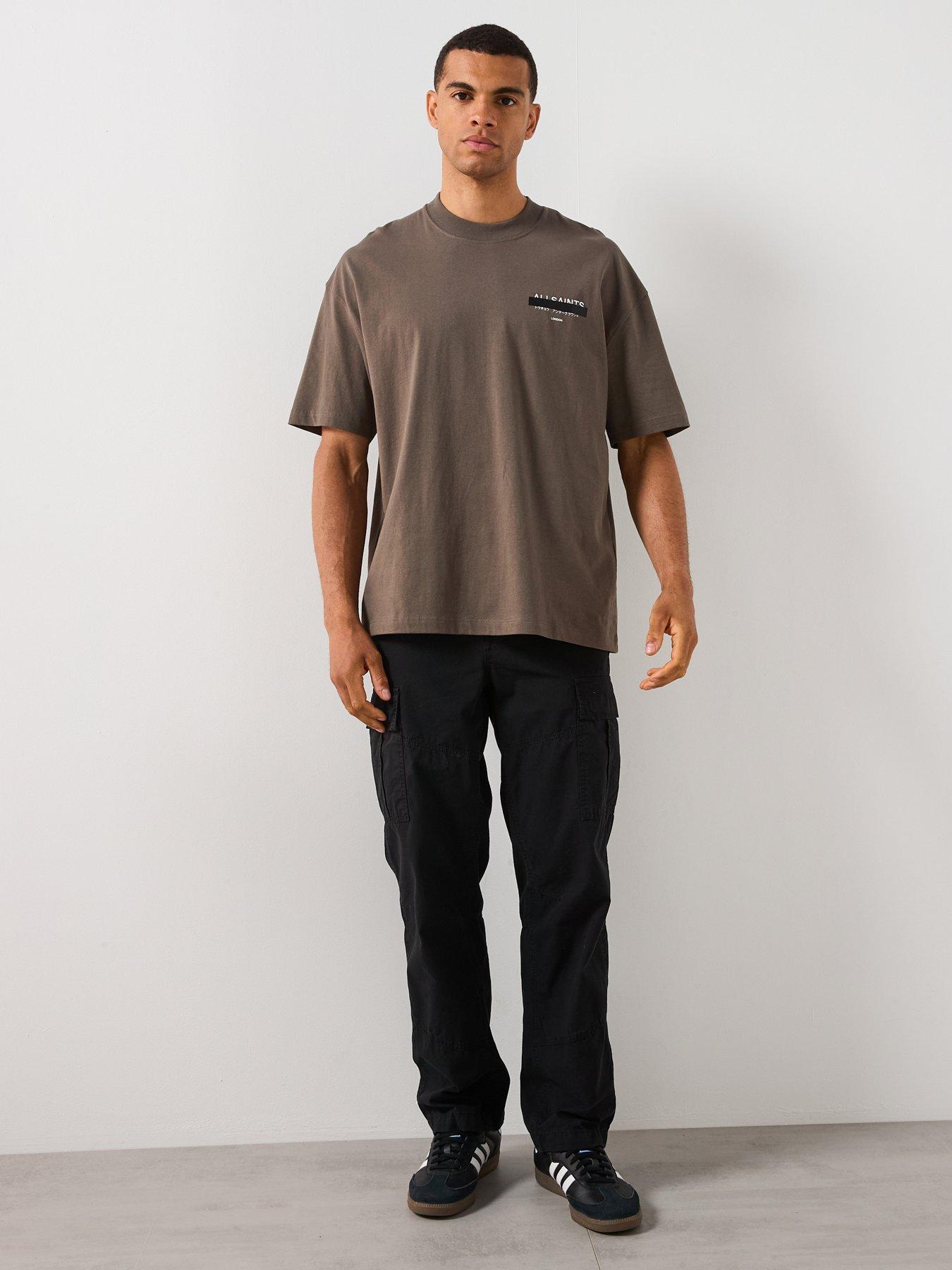 Image 3 of 6 of AllSaints All Saints Redact Short Sleeve Crew Neck T-Shirt - Dark Khaki