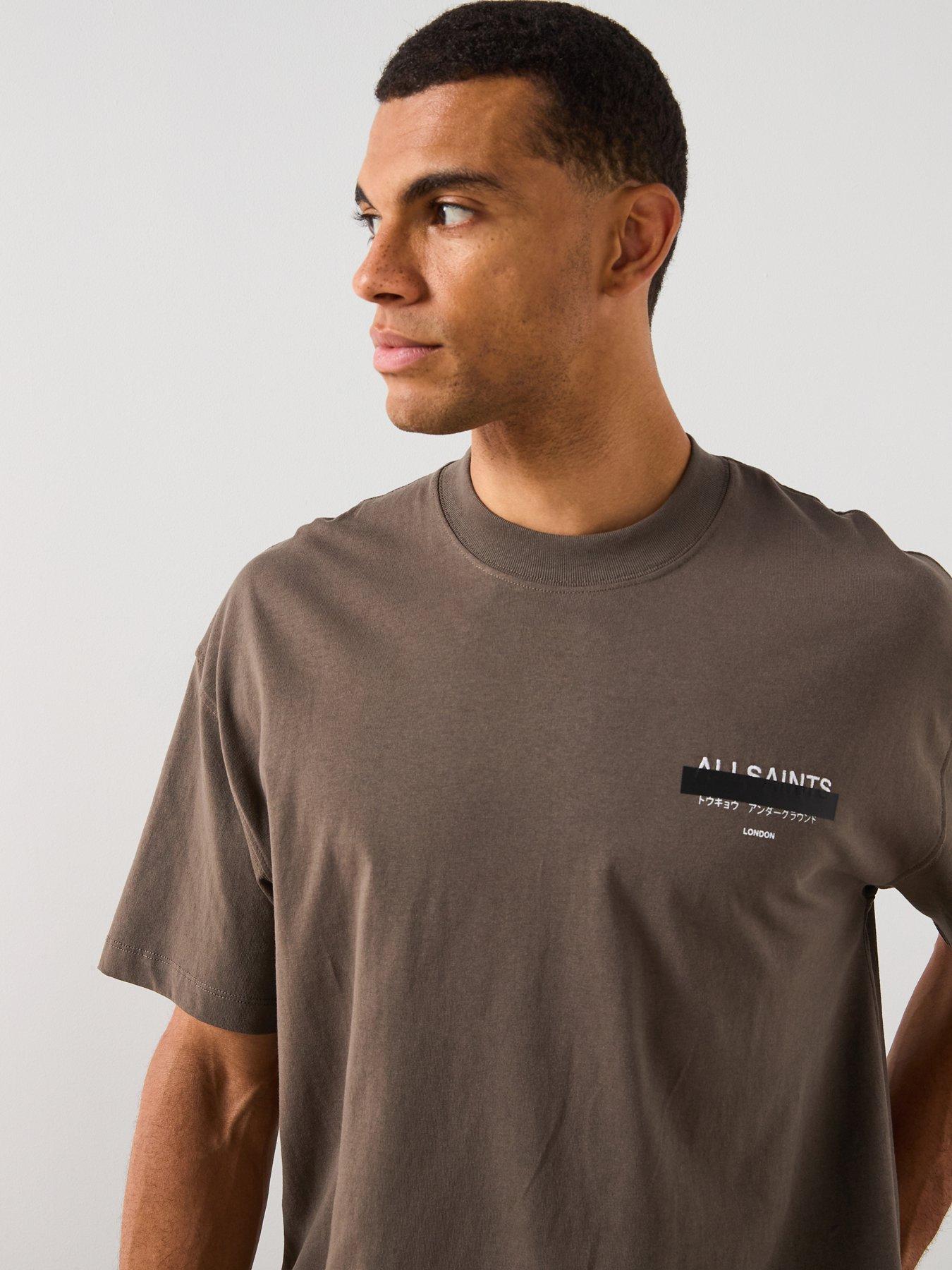 Image 6 of 6 of AllSaints All Saints Redact Short Sleeve Crew Neck T-Shirt - Dark Khaki