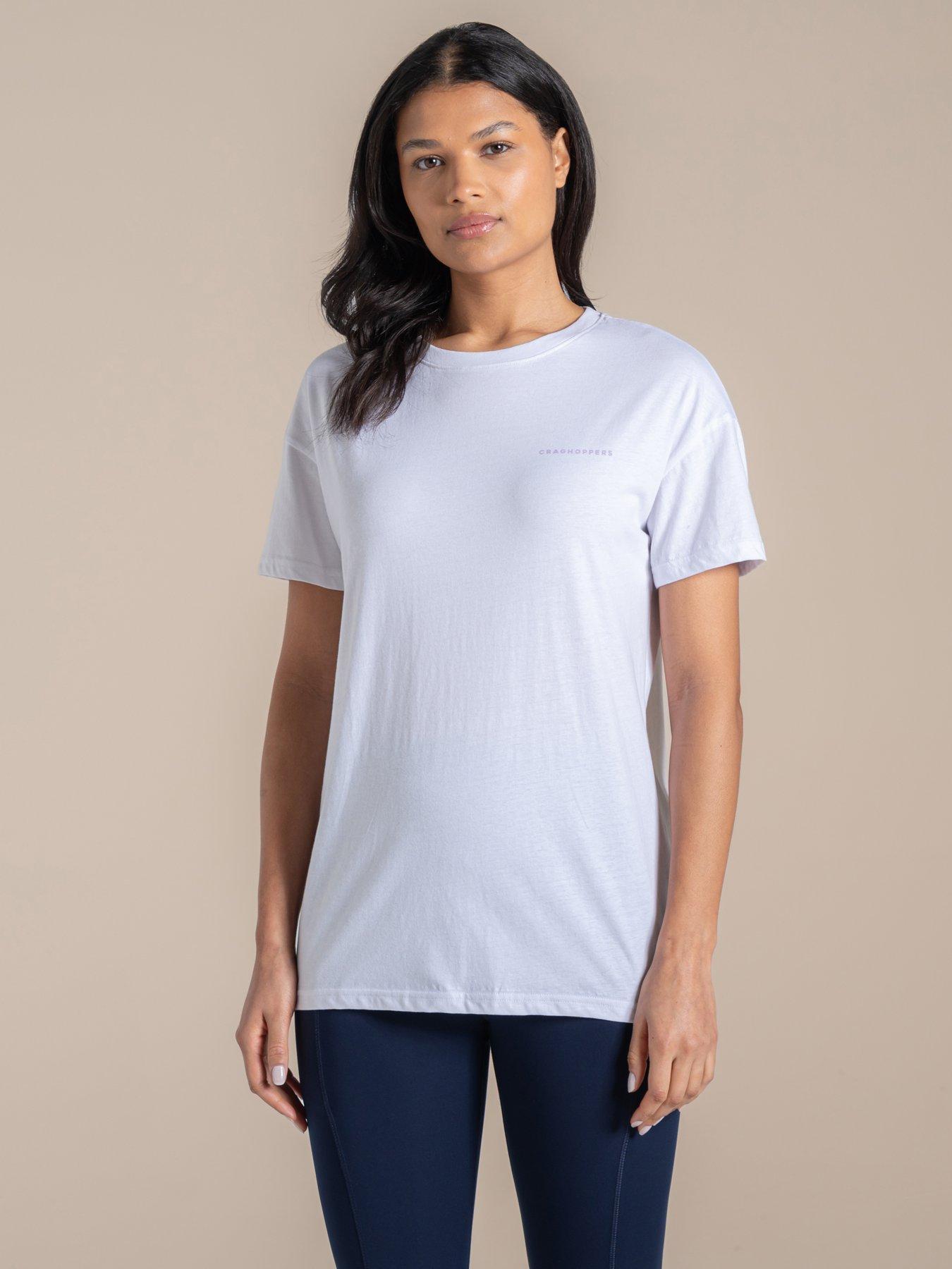 Craghoppers Womens Yago Short Sleeved Back Logo T-Shirt - White
