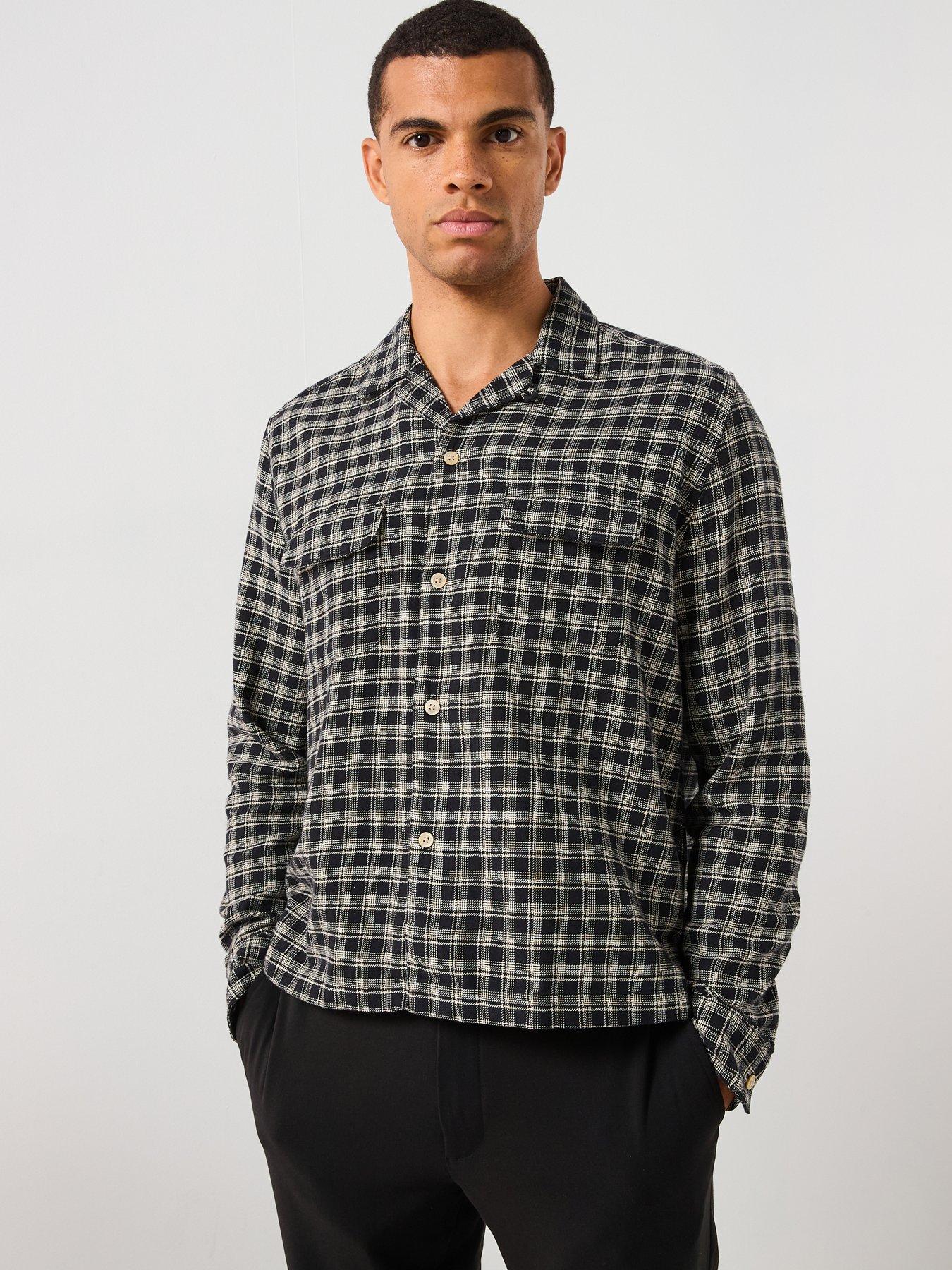 AllSaints All Saints Horton Long Sleeve Casual Shirt - Black