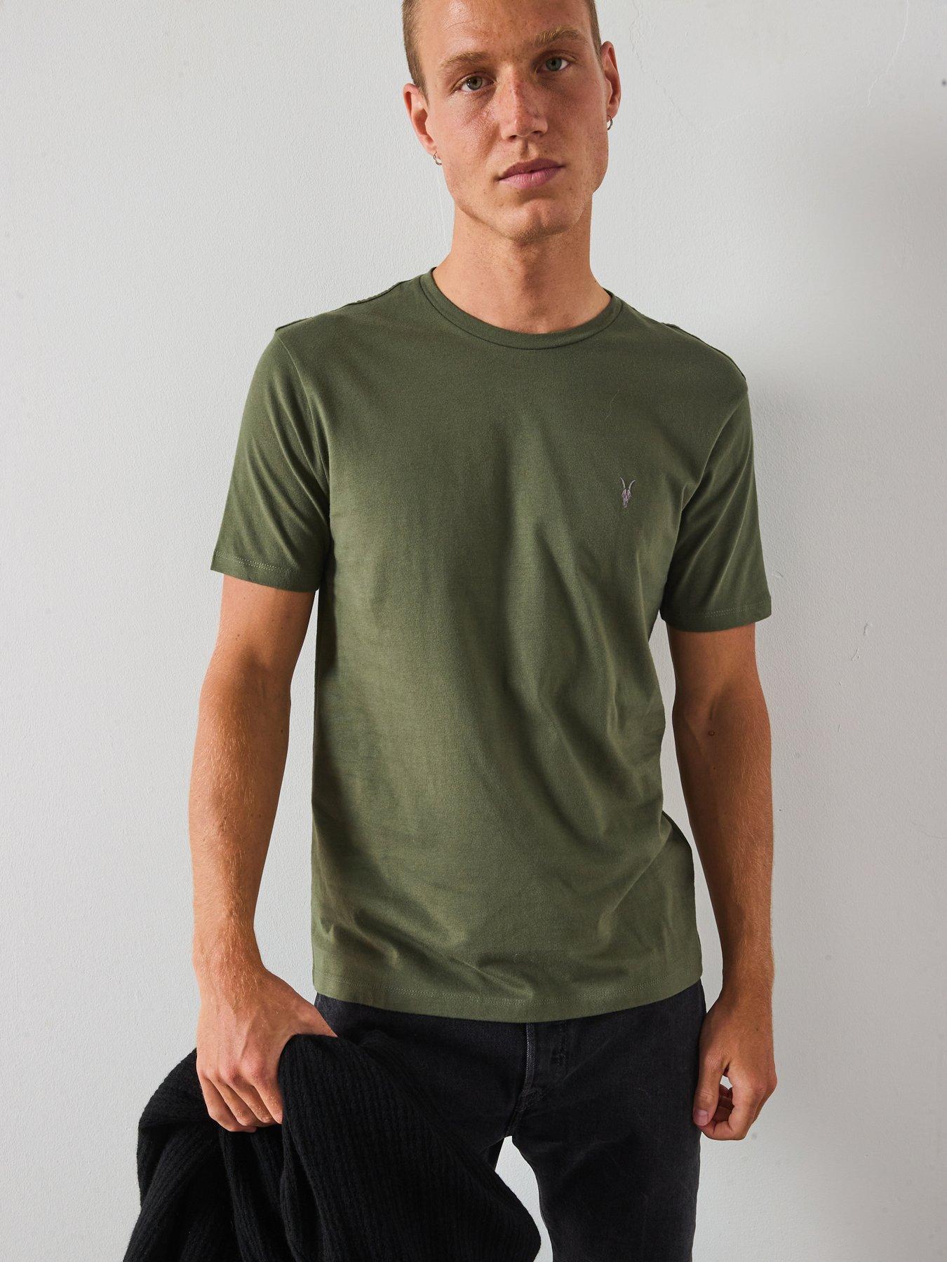 AllSaints All Saints Brace Short Sleeve Crew Neck T-Shirt - Dark Green