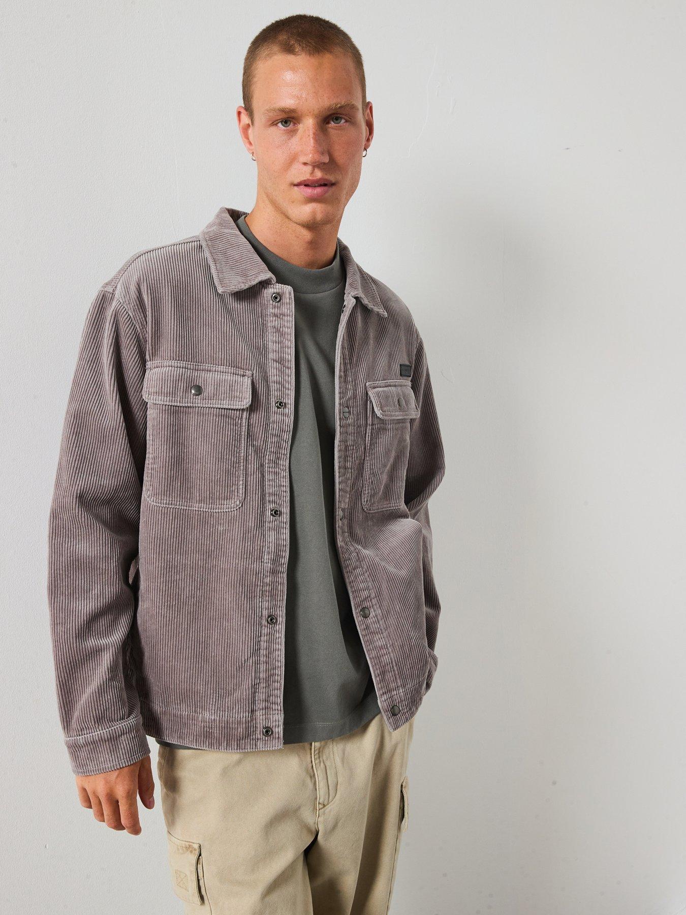 Image 5 of 6 of AllSaints Castleford Denim Twill Overshirt - Grey