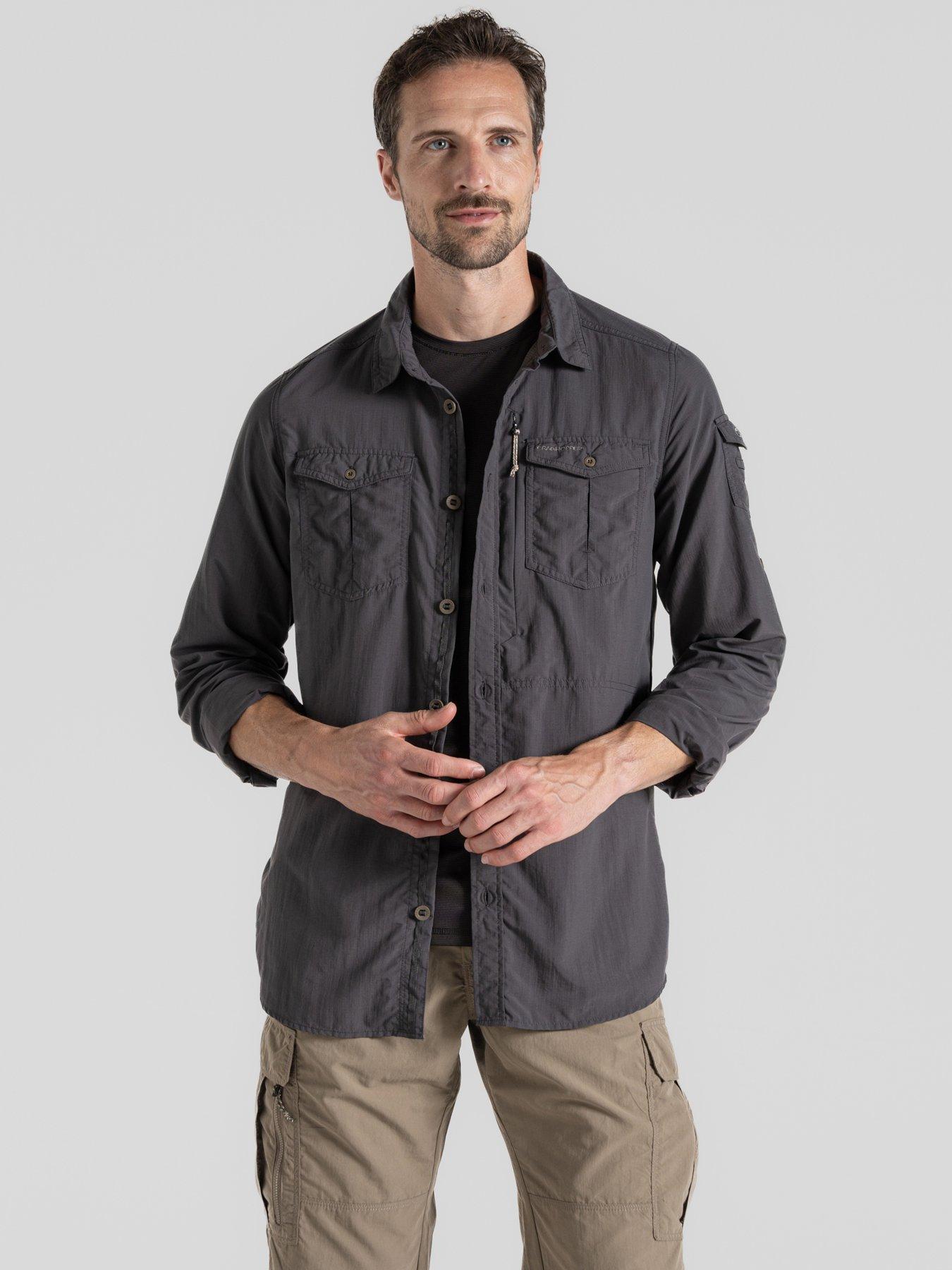 Craghoppers Mens Nosife Adventure Long Sleeved Shirt - Black