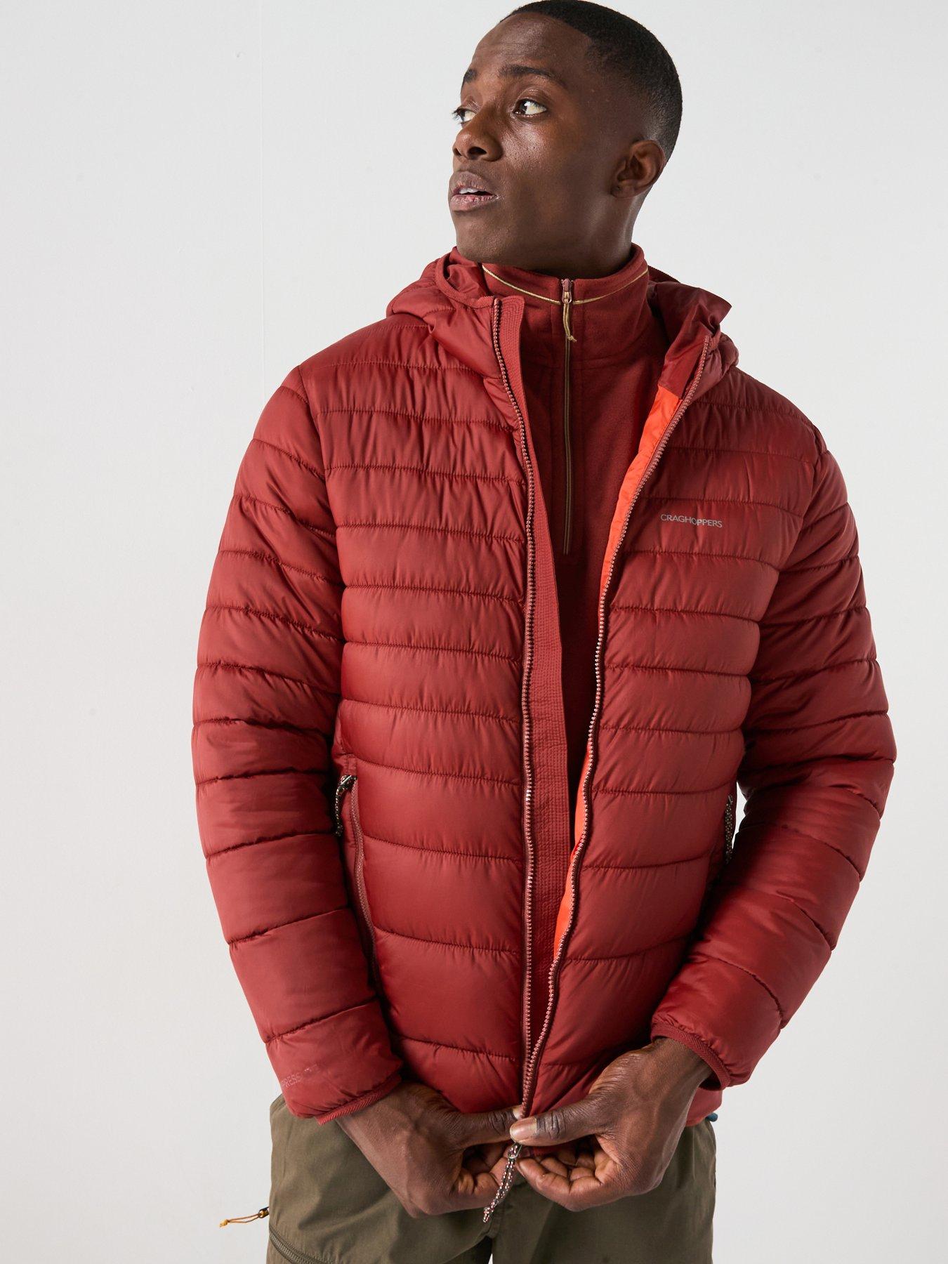 Craghoppers Mens Compresslite Hooded Insulated Jacket - Burgundy Red