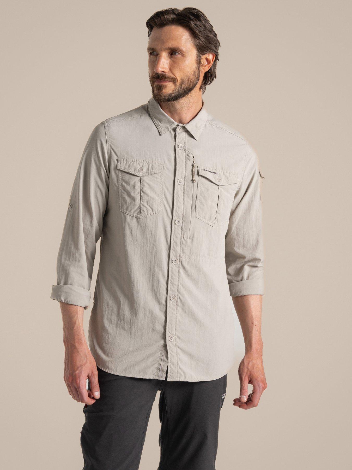 Craghoppers Mens Nosife Adventure Long Sleeved Shirt - Beige