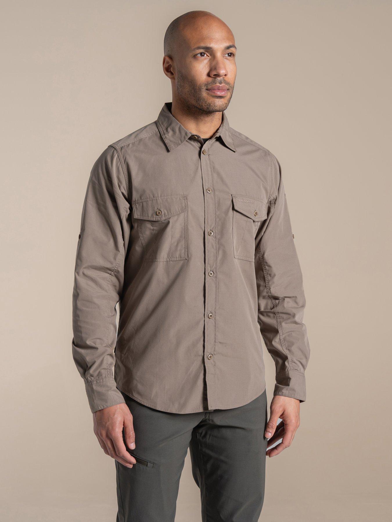 Craghoppers Mens Kiwi Ii Long Sleeved Shirt - Grey