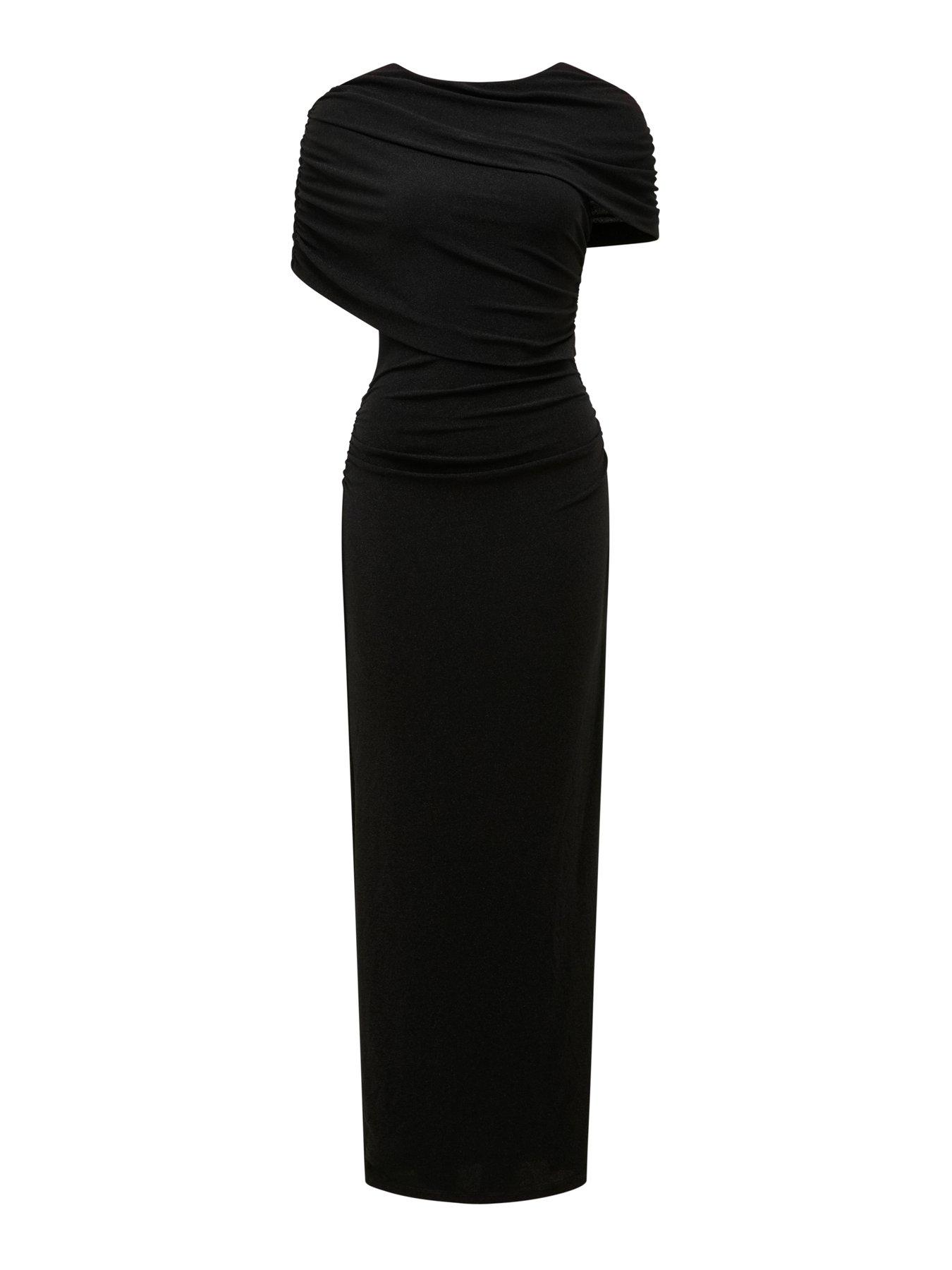forever-new-kylee-draped-midi-dress--blackoutfit