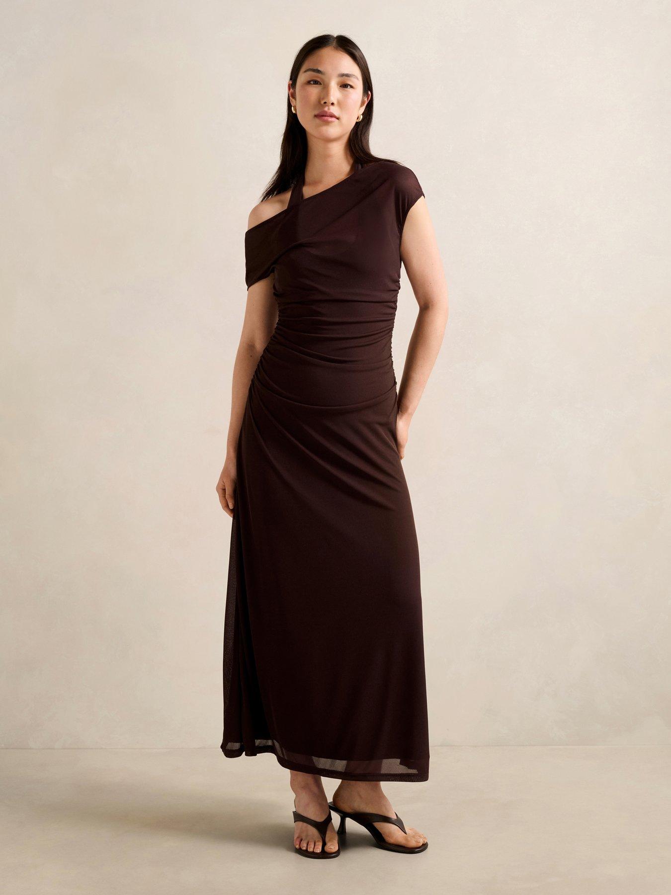 Forever New Brooklyn Layered Jersey Maxi Dress - Brown