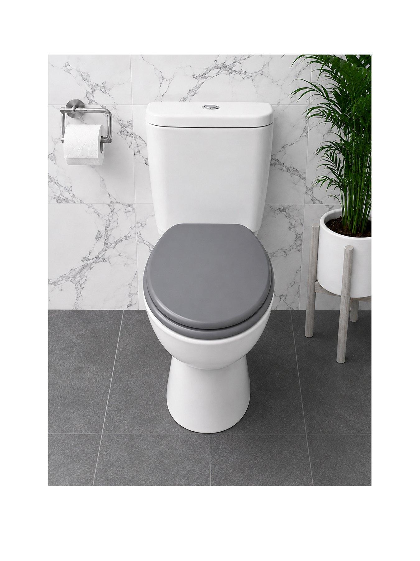 Showerdrape Oxford Toilet Seat Antique Pine / Chrome (stainless Steel Hinges)