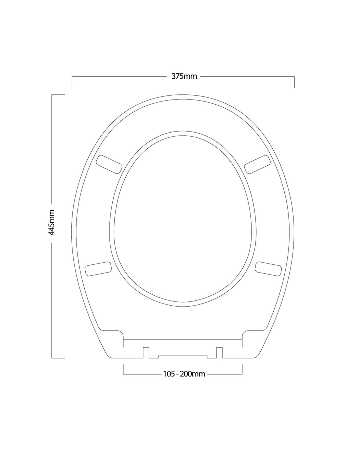 Image 4 of 5 of Showerdrape Norfolk Soft Close Toilet Seat A/pine / Chrome (soft Close Hinges)