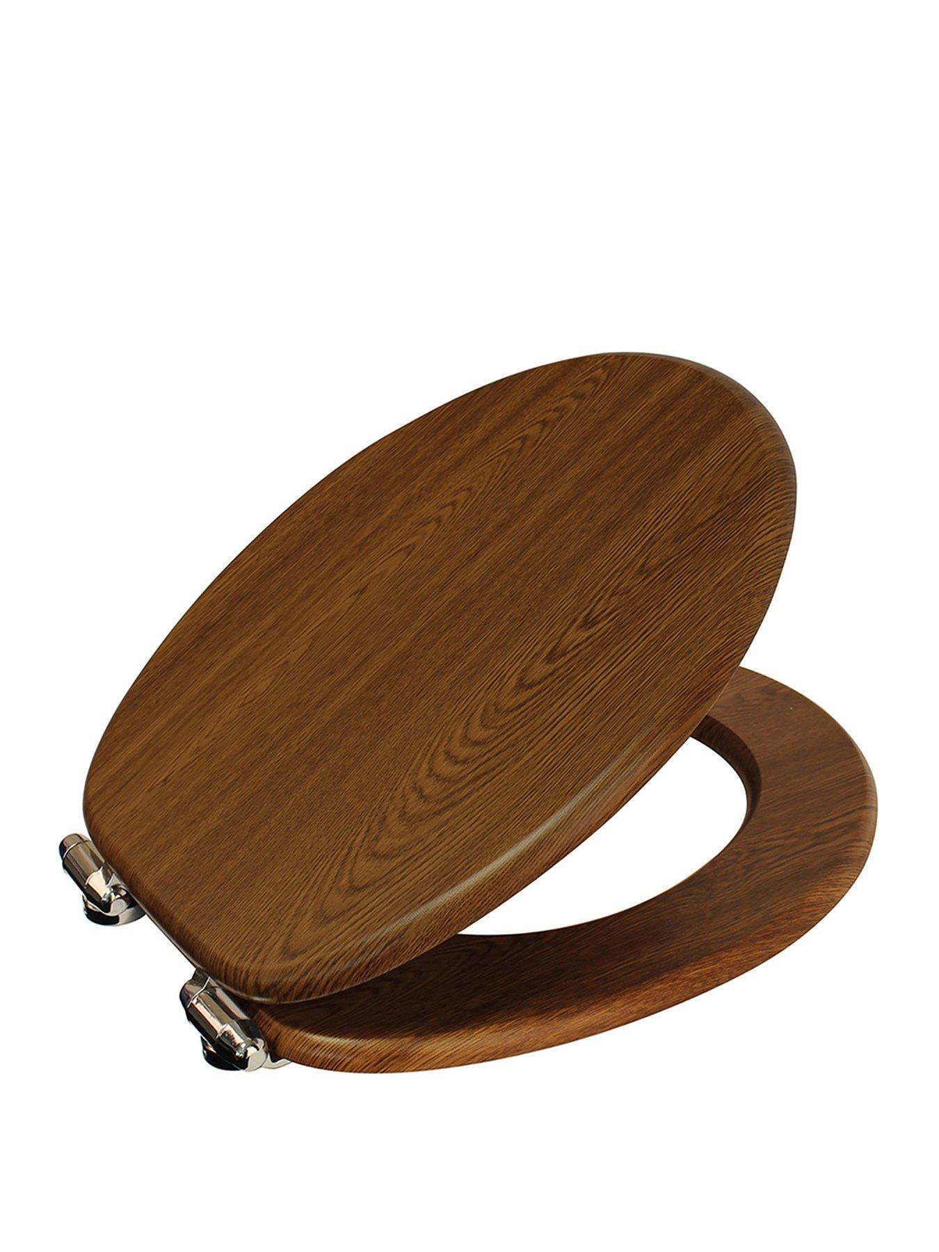 Showerdrape Norfolk Soft Close Toilet Seat A/pine / Chrome (soft Close Hinges)