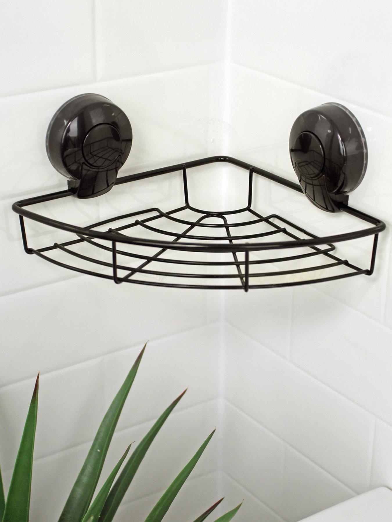 Showerdrape Showerdrape SuctionLoc Chrome Corner Shower Basket