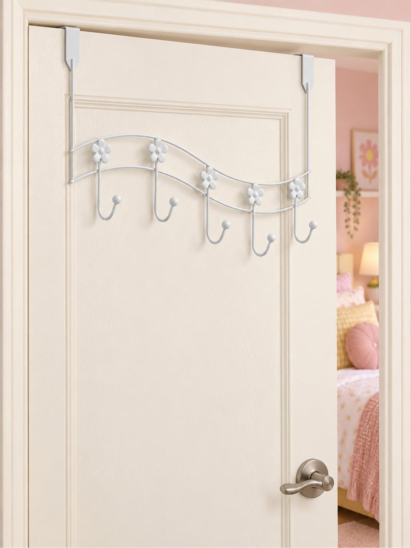 Showerdrape Flowers Over Door Storage Hooks