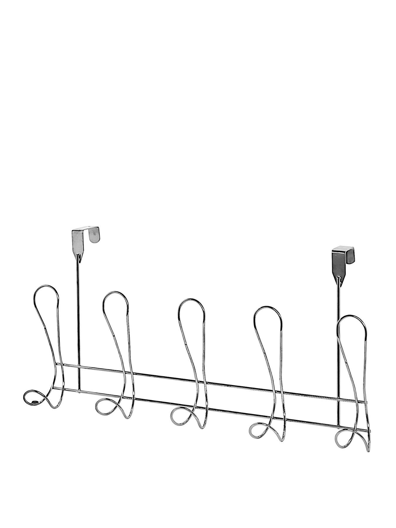 Showerdrape Lyrical Chrome Over Door Storage Hooks
