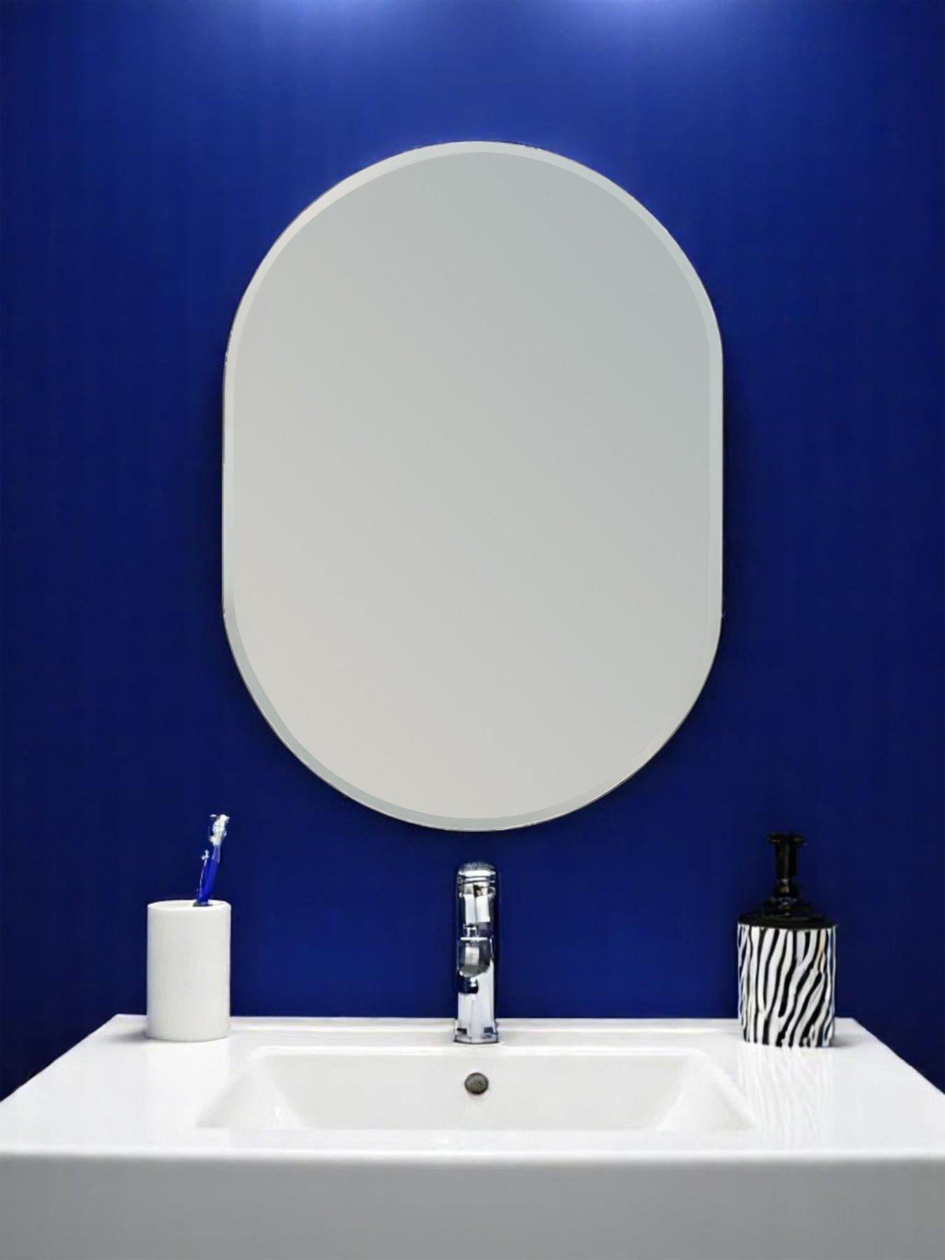 Showerdrape Lincoln Large Oval Mirror 70 X 50cm
