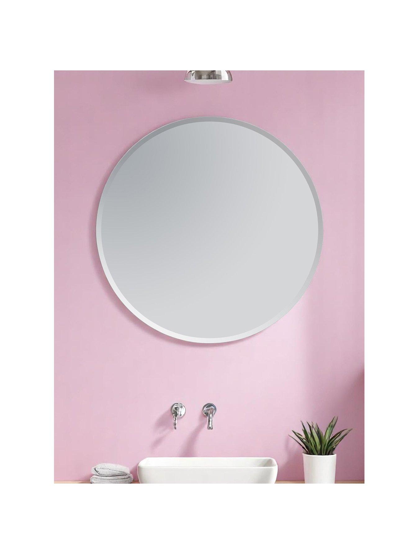 Image 2 of 6 of Showerdrape Fitzrovia Round Wall Mounted Frameless Bevelled Edge Bathroom Mirror
