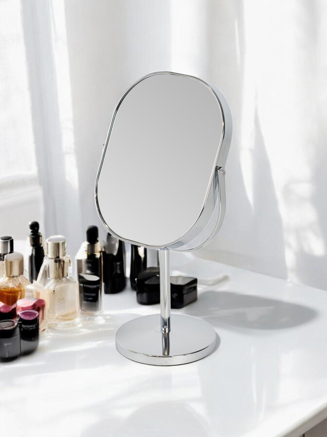 Image 1 of 3 of Showerdrape Nikon 3x Magnifying Chrome Oval Vanity Mirror