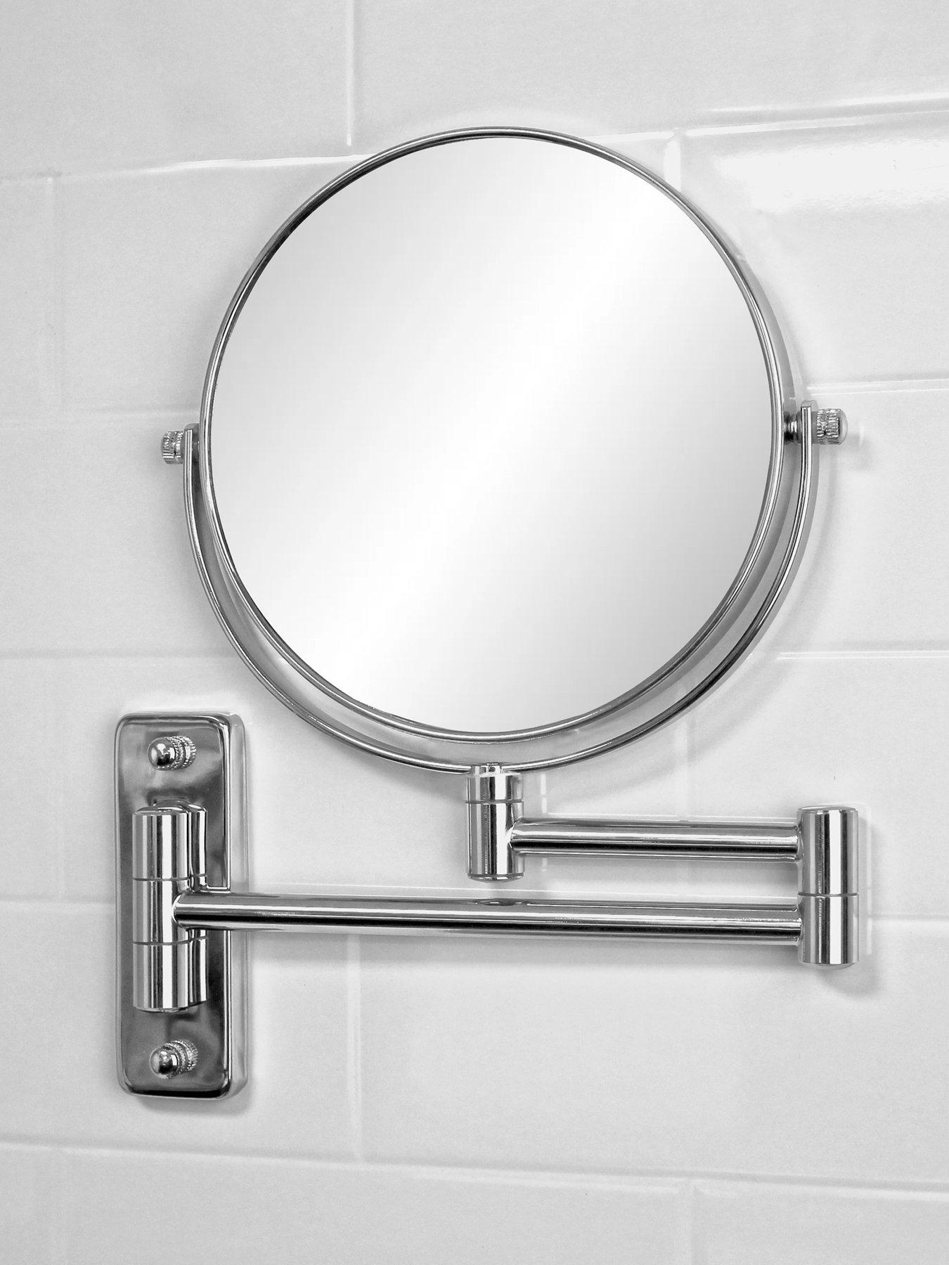 Image 1 of 4 of Showerdrape Lindos 3x Magnifying Chrome Extending Wall Mounted Shaving Mirror