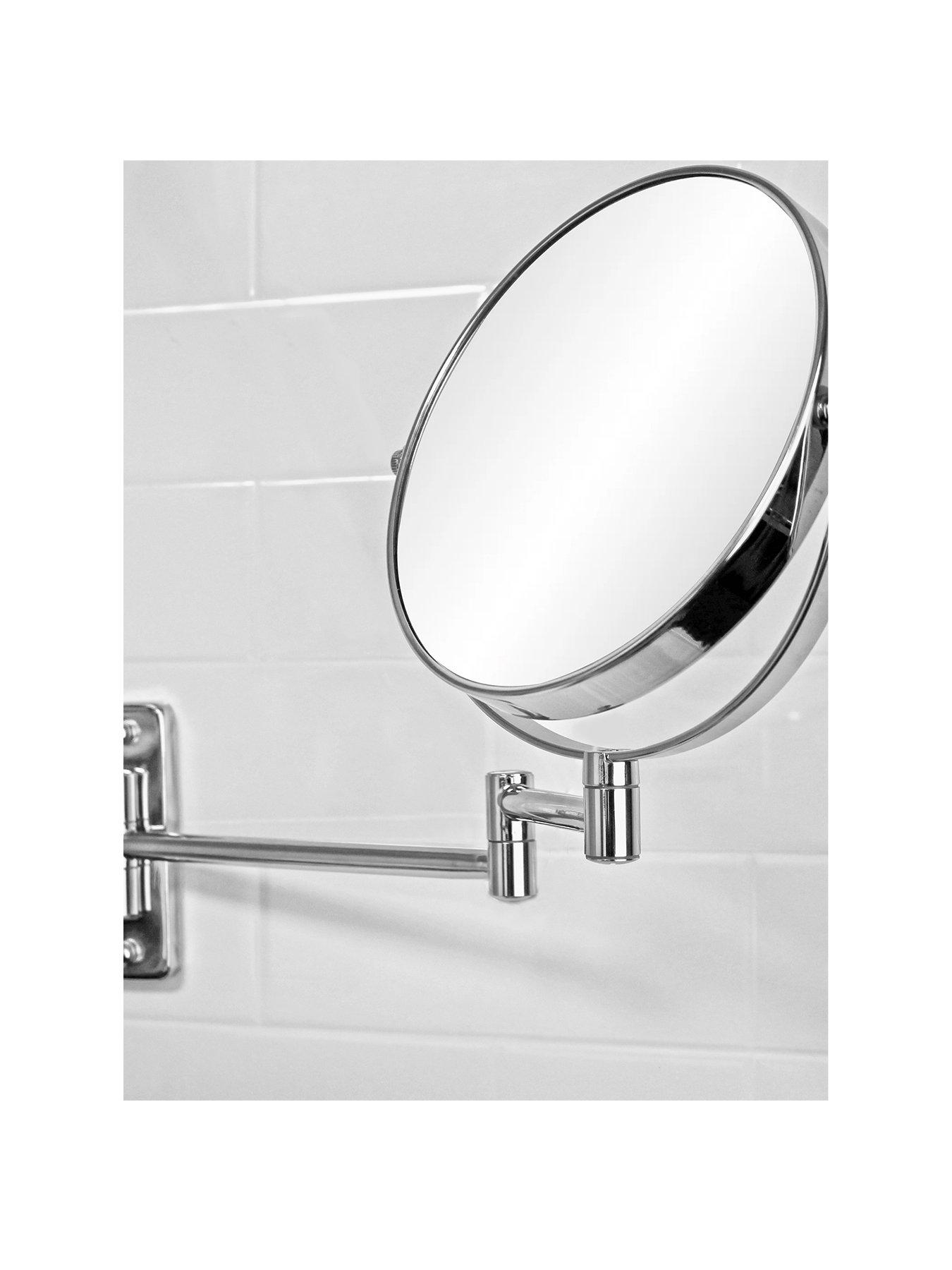 Image 2 of 4 of Showerdrape Lindos 3x Magnifying Chrome Extending Wall Mounted Shaving Mirror