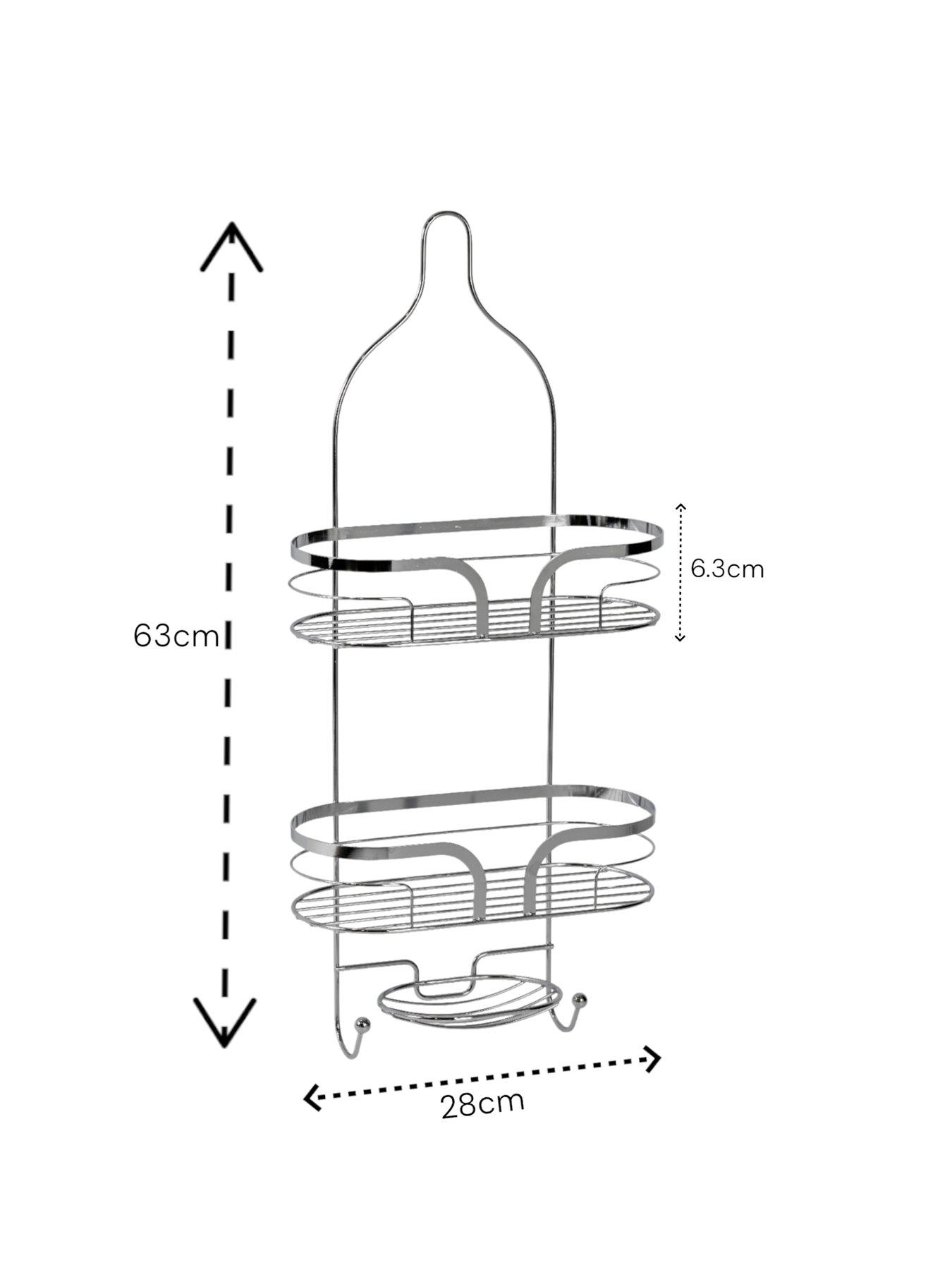 Image 2 of 2 of Showerdrape Dante 2 Tier Hanging Shower Caddy Chrome