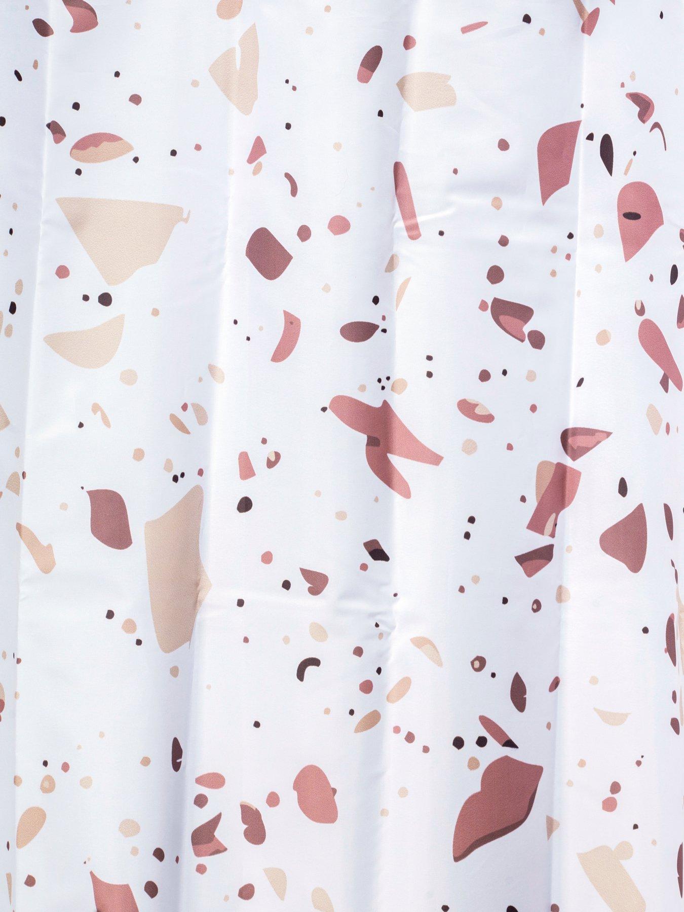 croydex-pink-terrazzo-machine-washable-shower-curtainback