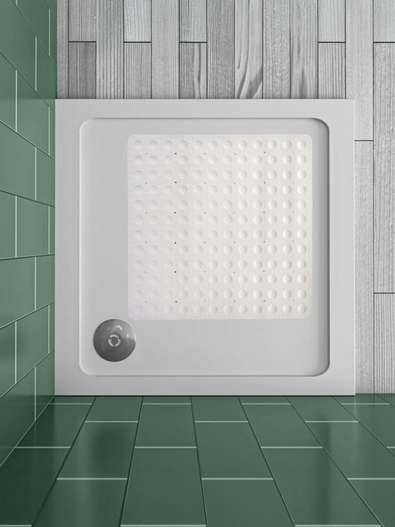 Showerdrape Orbit Anti-slip Shower Mat White