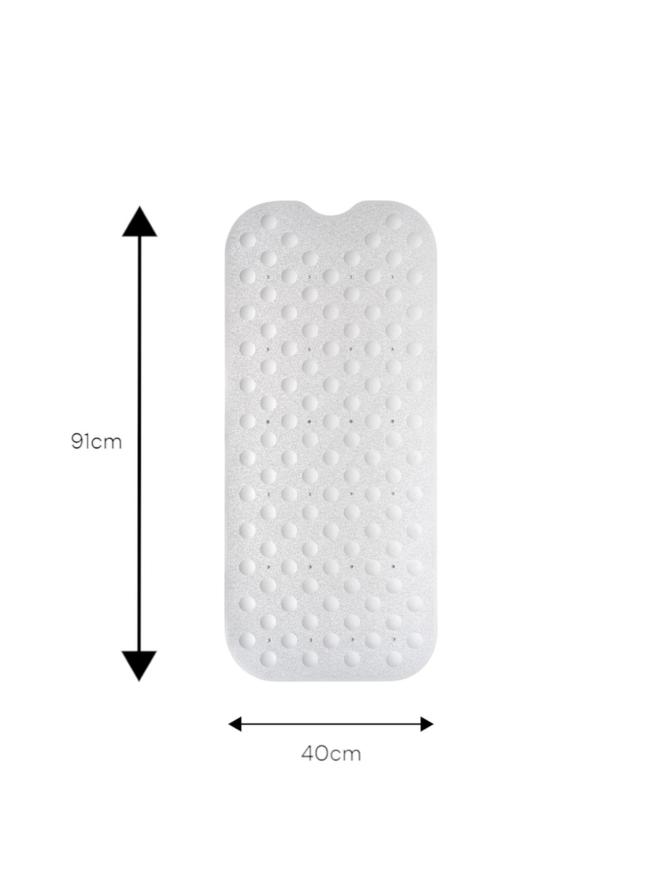 Image 4 of 4 of Showerdrape Orbit White Extra Long Anti Slip Bath Mat 90cm x 40cm