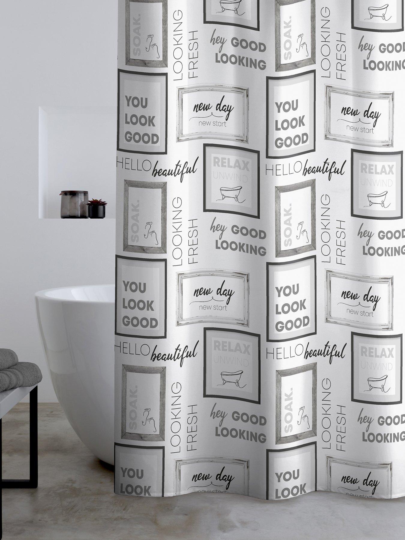 Catherine Lansfield Relax & Unwind Shower Curtain