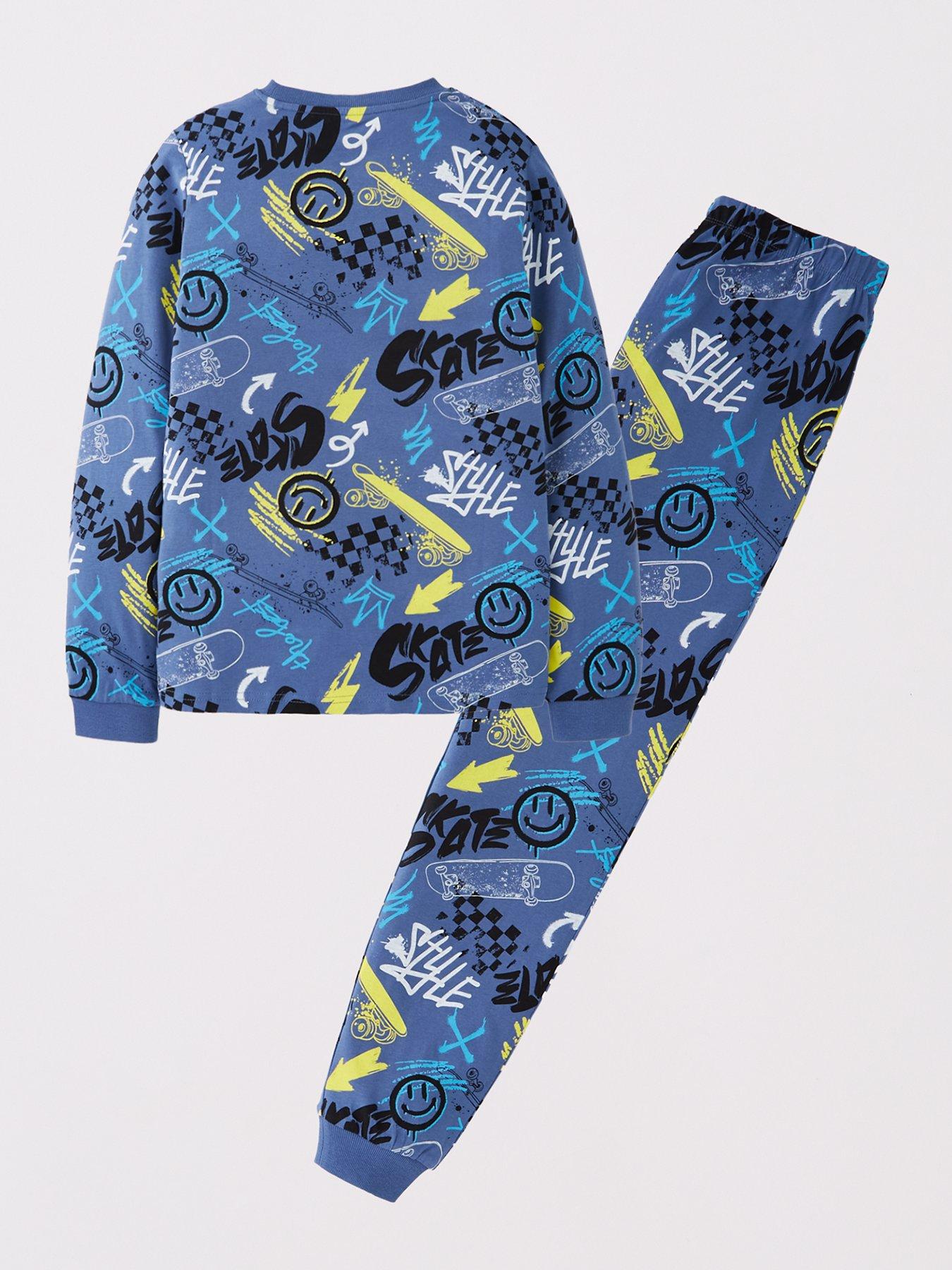 Image 2 of 4 of The Very Collection Graffiti All Over Print Pyjama - Multi