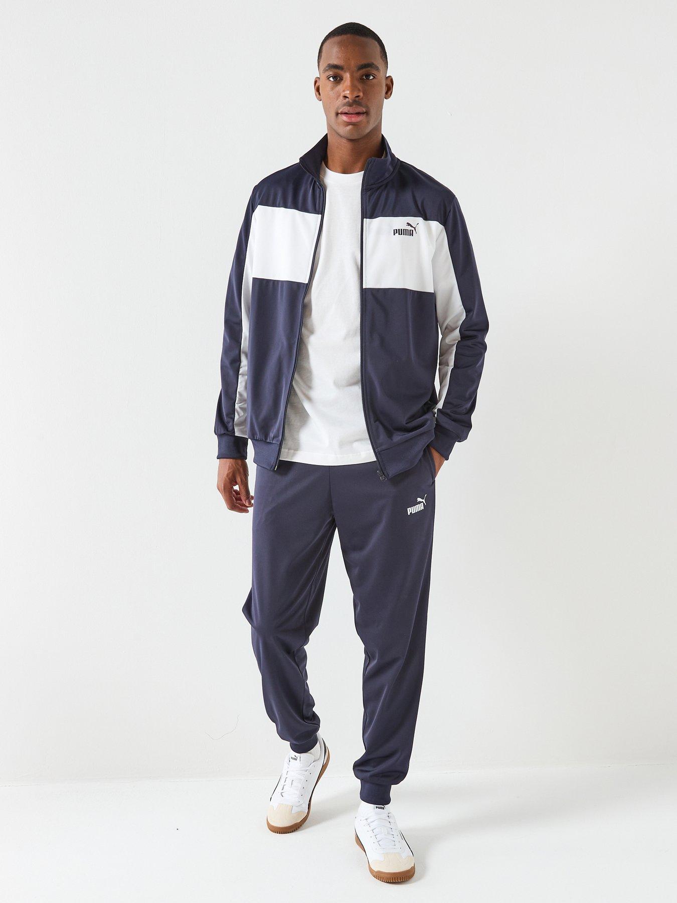 Image 1 of 5 of Puma Mens Poly Colorblock Suit - Navy Blue