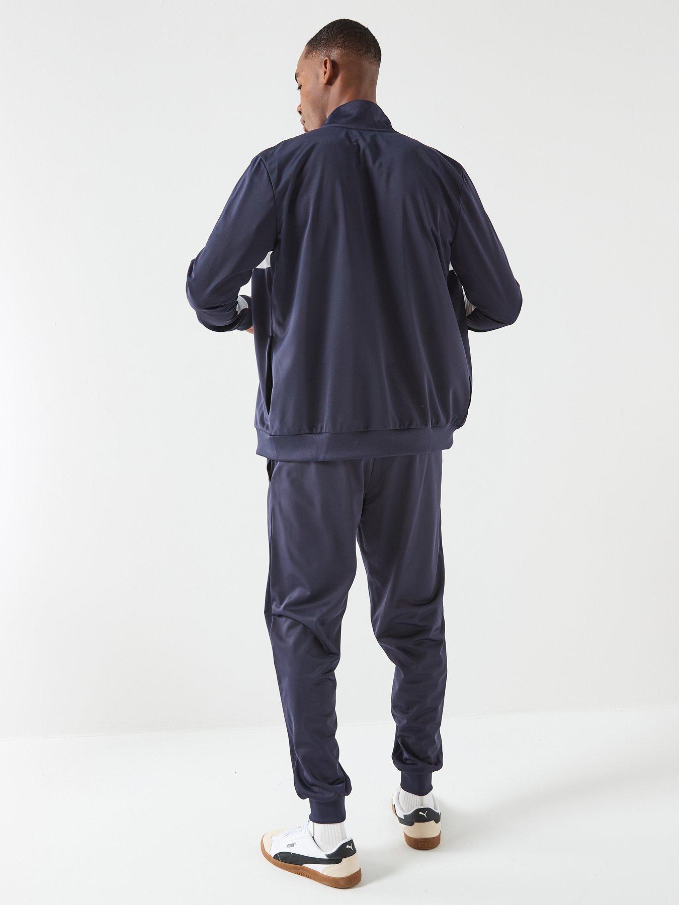 Image 2 of 5 of Puma Mens Poly Colorblock Suit - Navy Blue
