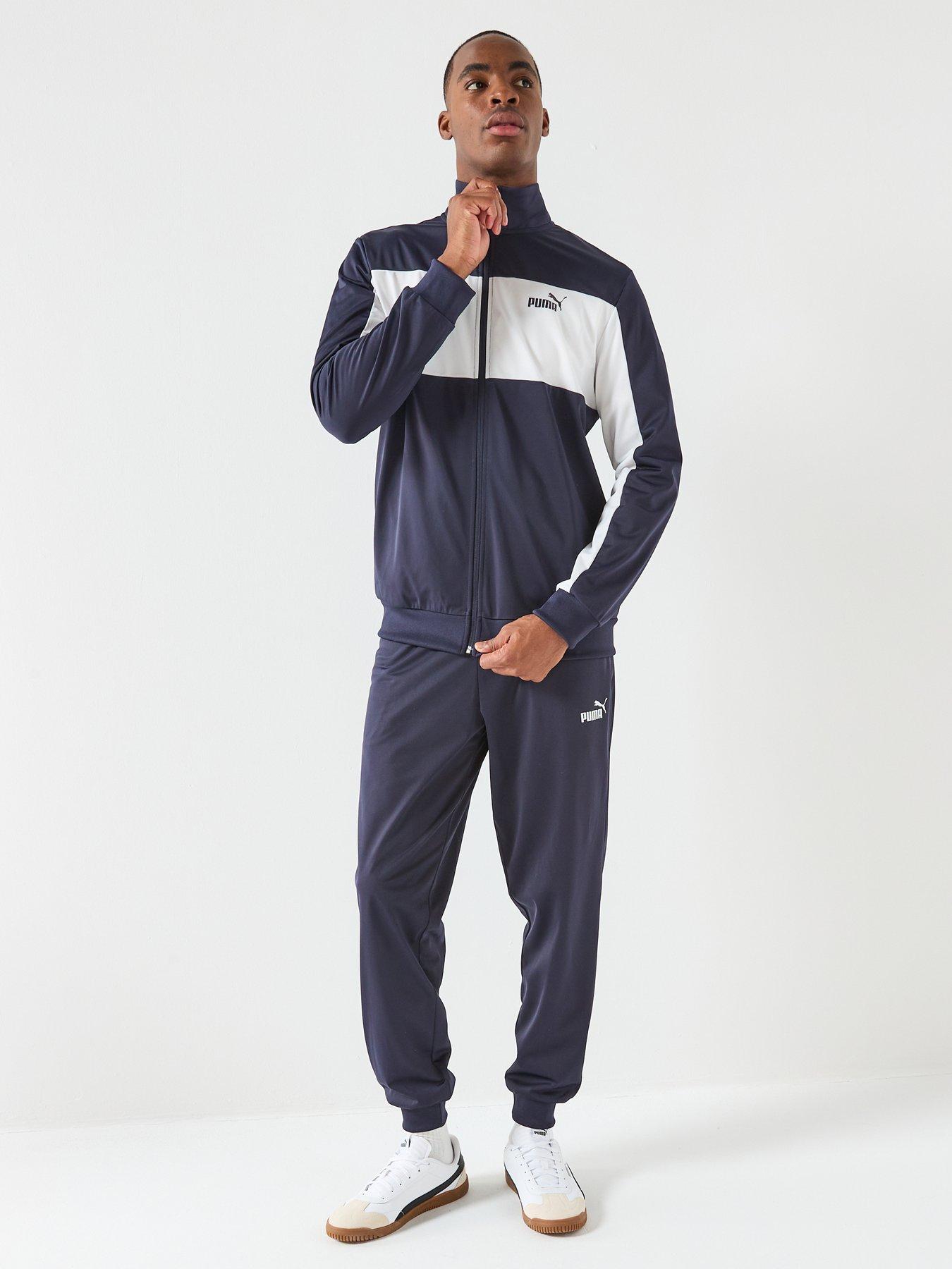 Image 3 of 5 of Puma Mens Poly Colorblock Suit - Navy Blue