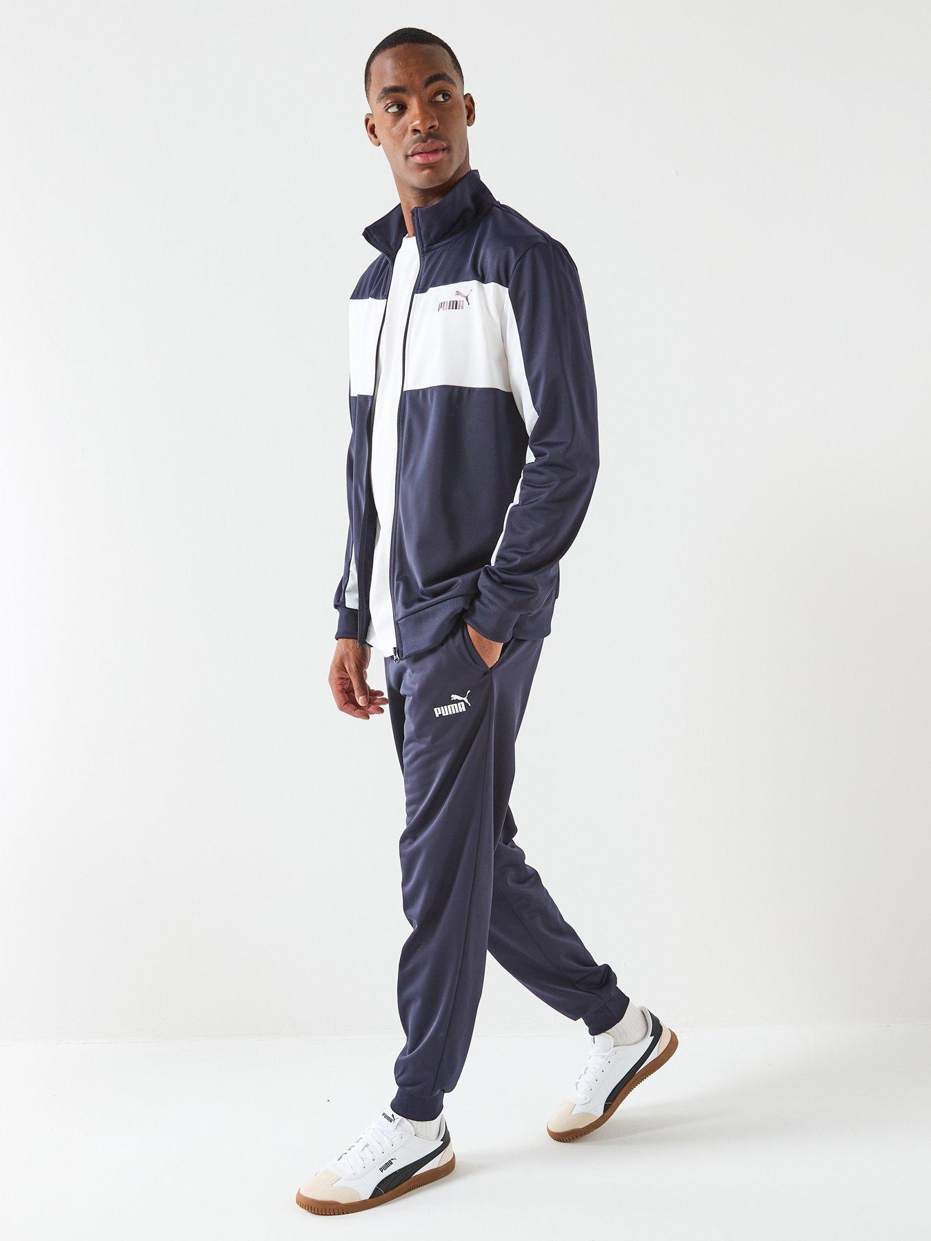Image 5 of 5 of Puma Mens Poly Colorblock Suit - Navy Blue