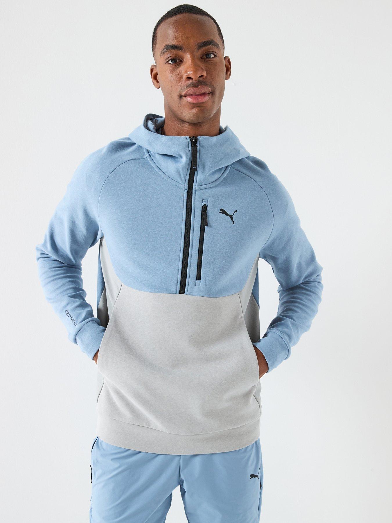 Puma Mens Pumatech Half Zip Hoodie - Blue