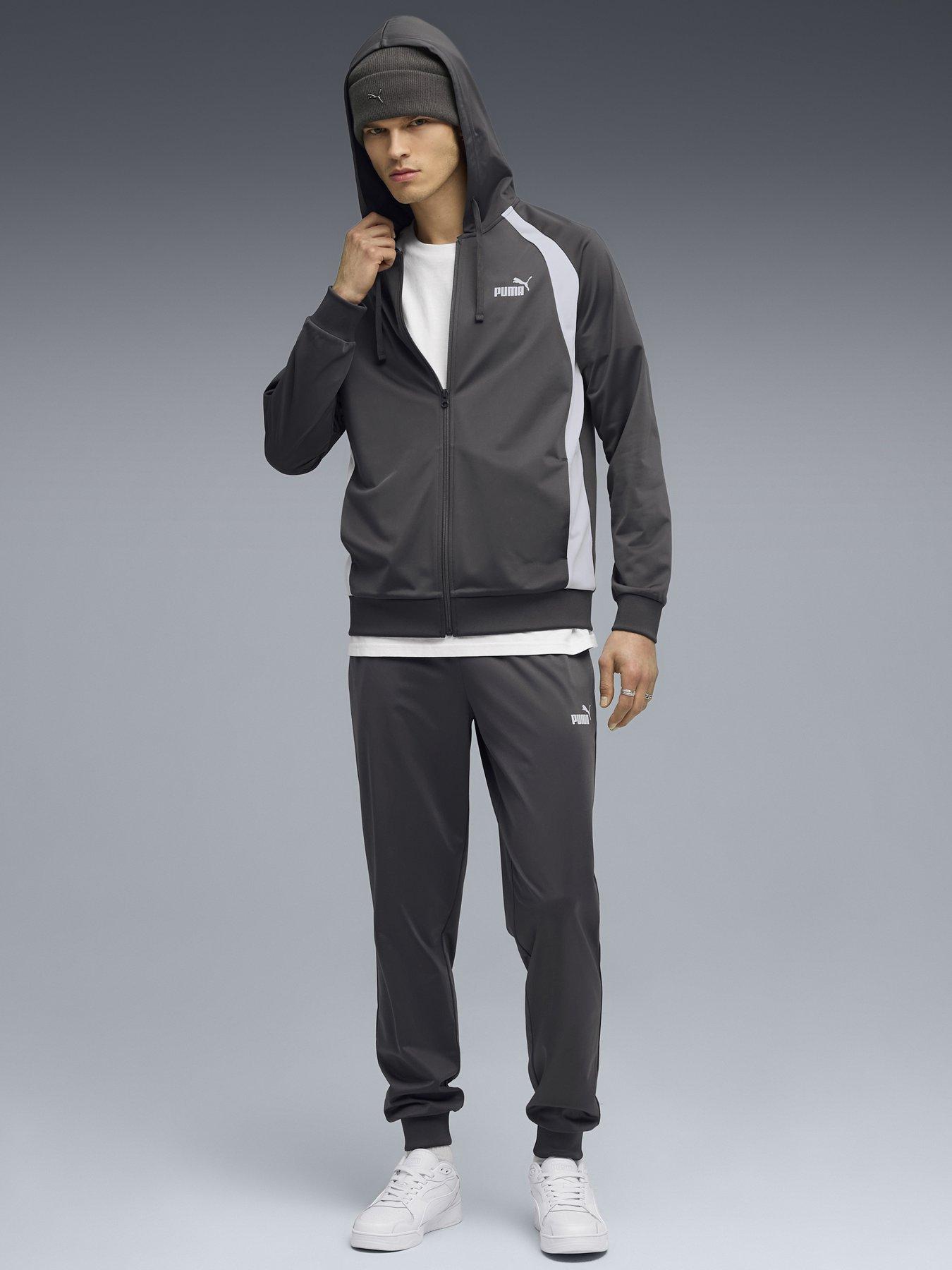 Puma Mens Hooded Poly Suit - Grey