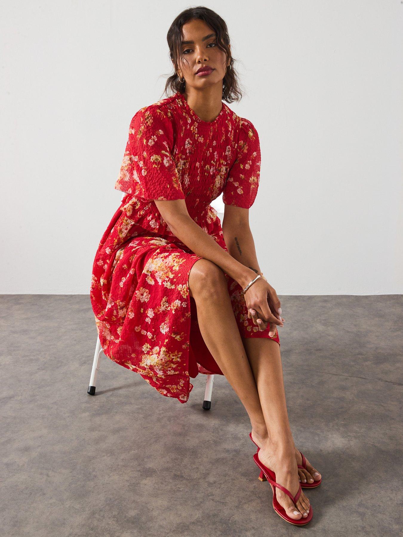 Dresses | Maxi (Long) | Red | Short Sleeve | Women | Very